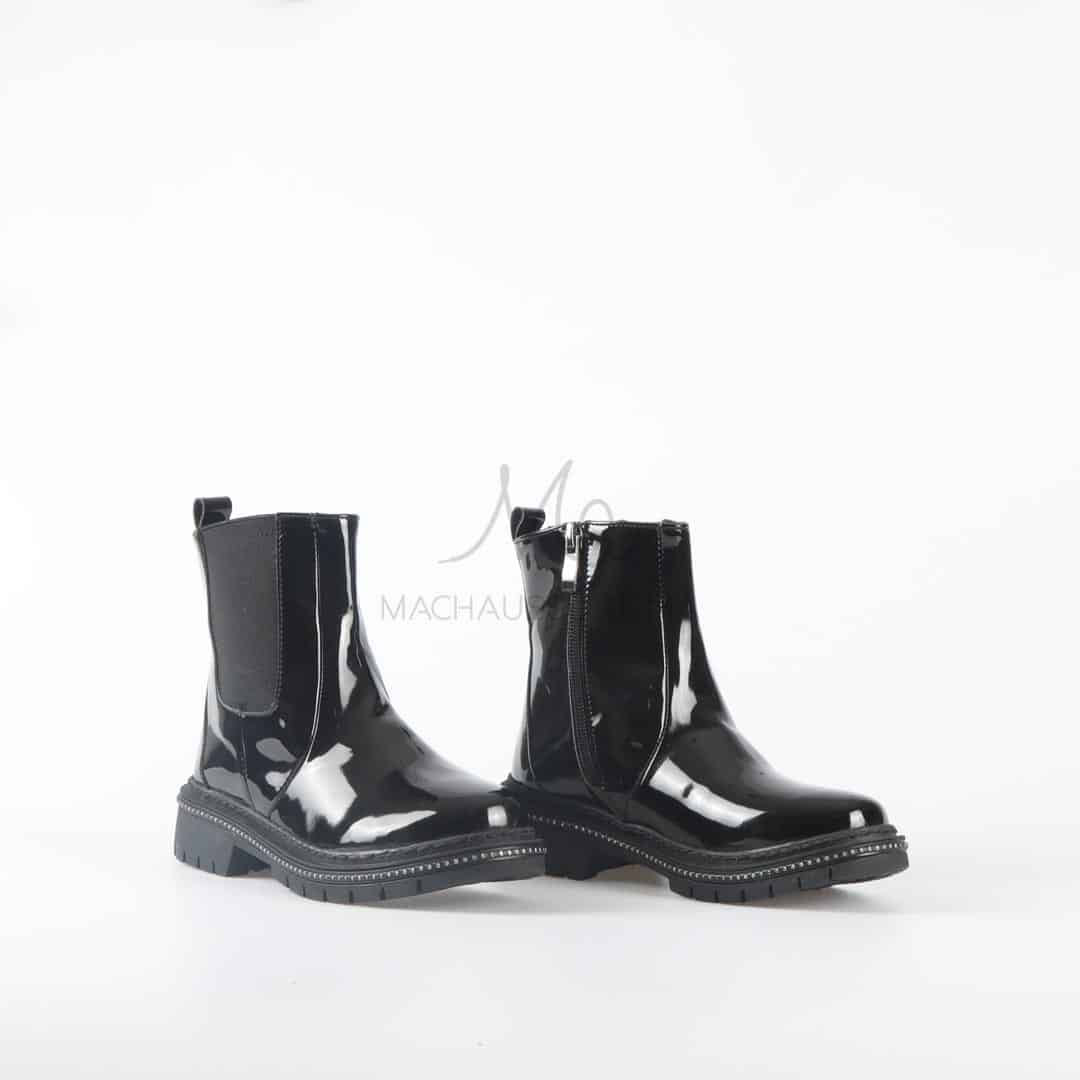 OLGA - Bottines Fille en Noir.