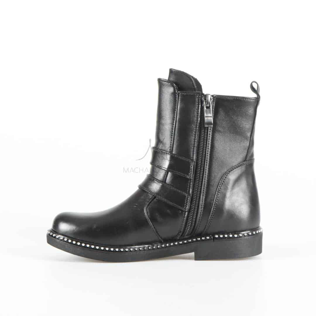 SASHA - Bottines Fille en Noir.