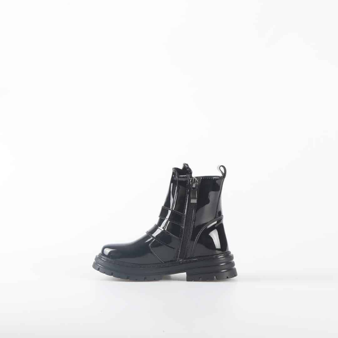 SASHA - Bottines Fille en Noir.
