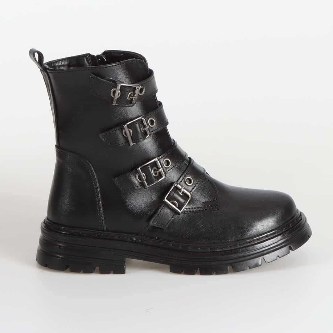 VIOLA - Bottines Enfant en Noir.