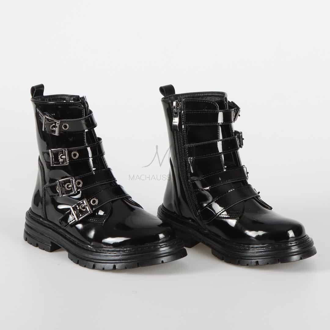 VIOLA - Bottines Enfant en Noir.