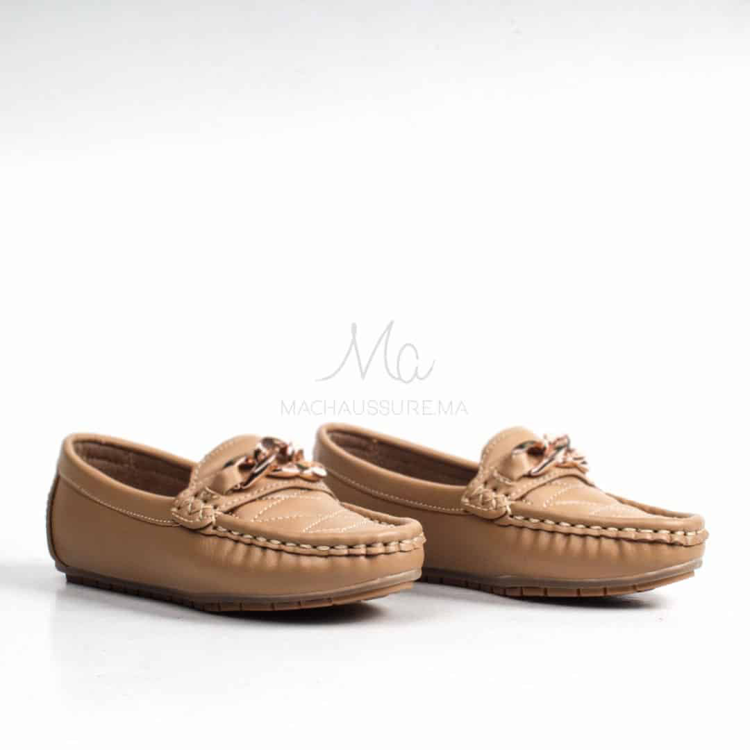 ZENDIA-Ballerines pour fille en Tabac.