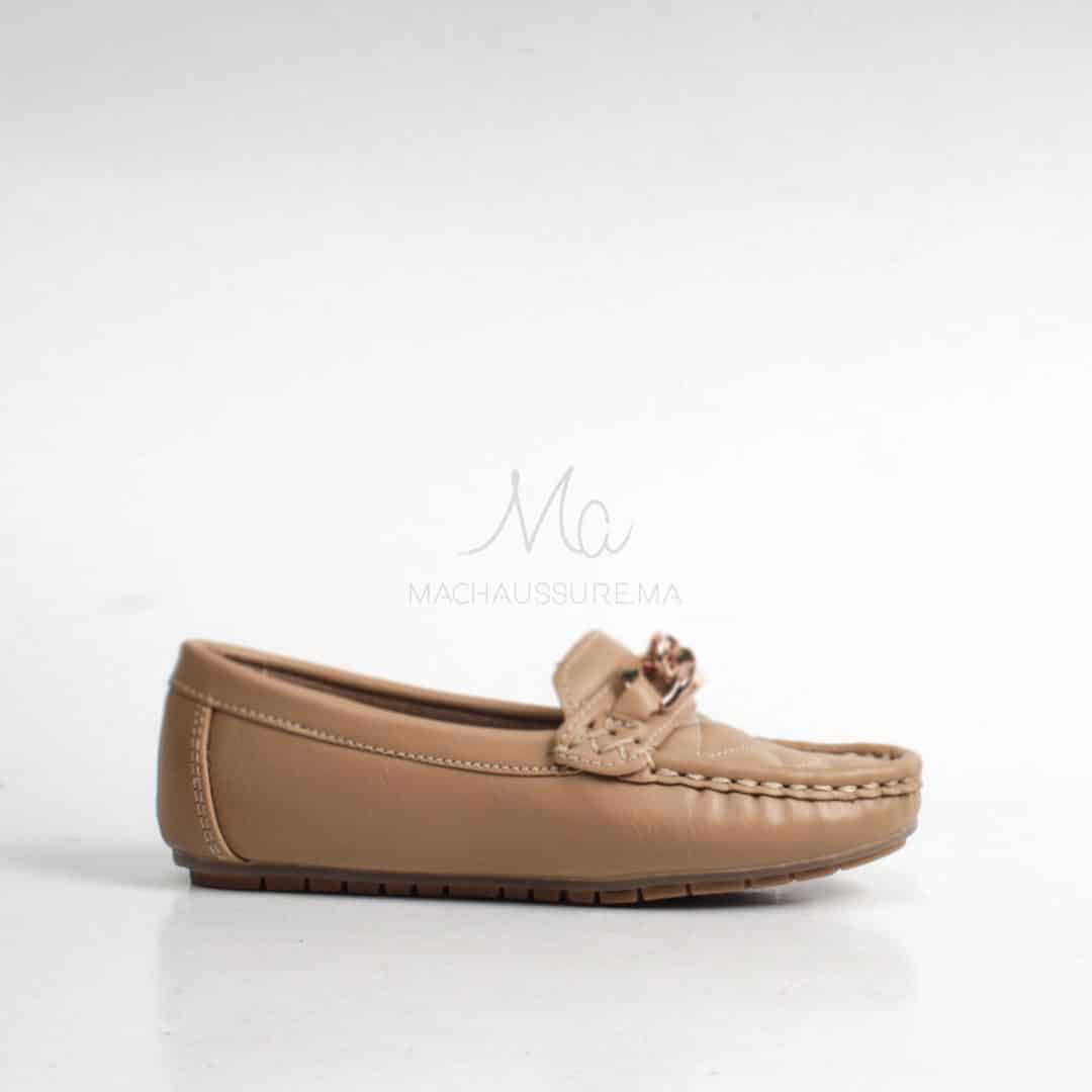 ZENDIA-Ballerines pour fille en Tabac.