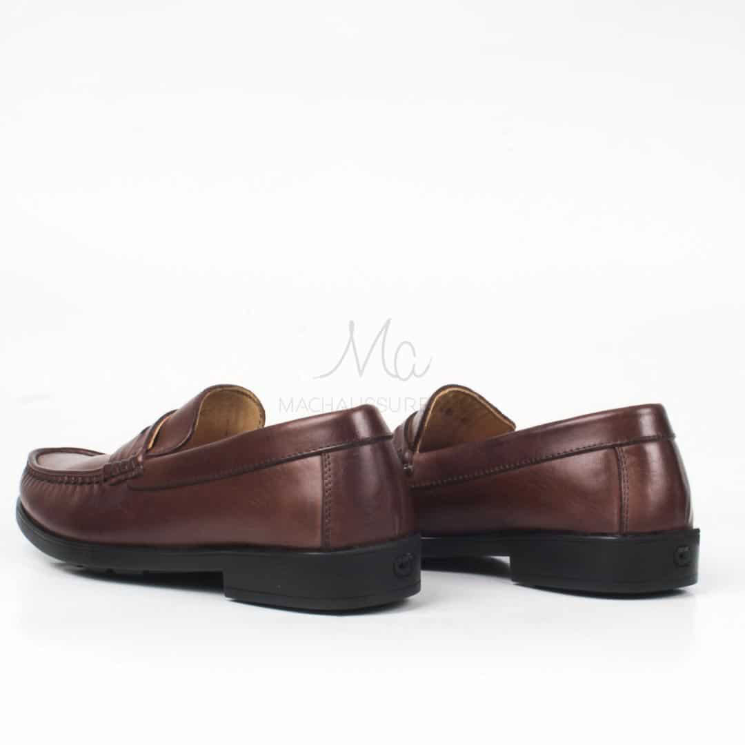 COLLEGE – Mocassins hommes 100% CUIR en Marron.