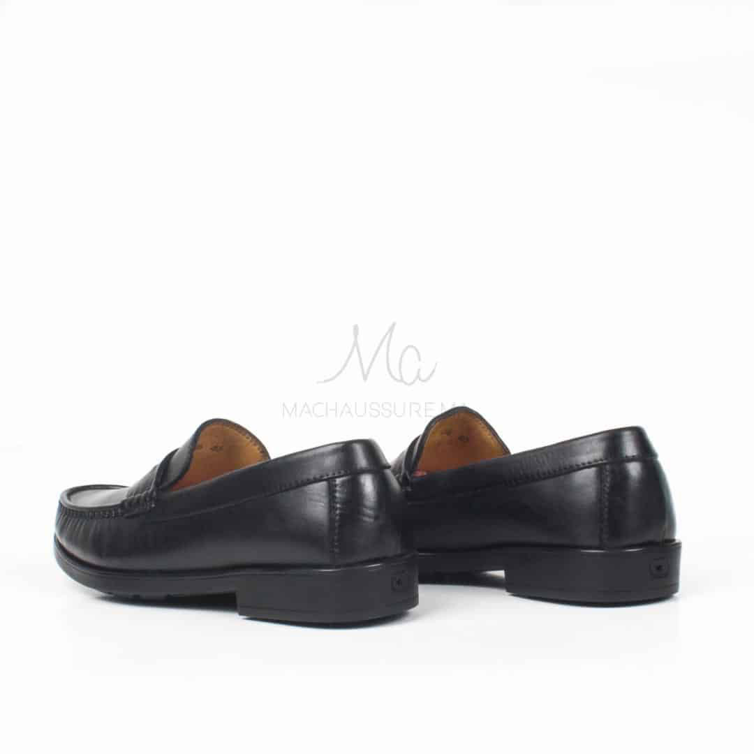 COLLEGE – Mocassins hommes 100% CUIR en Noir.