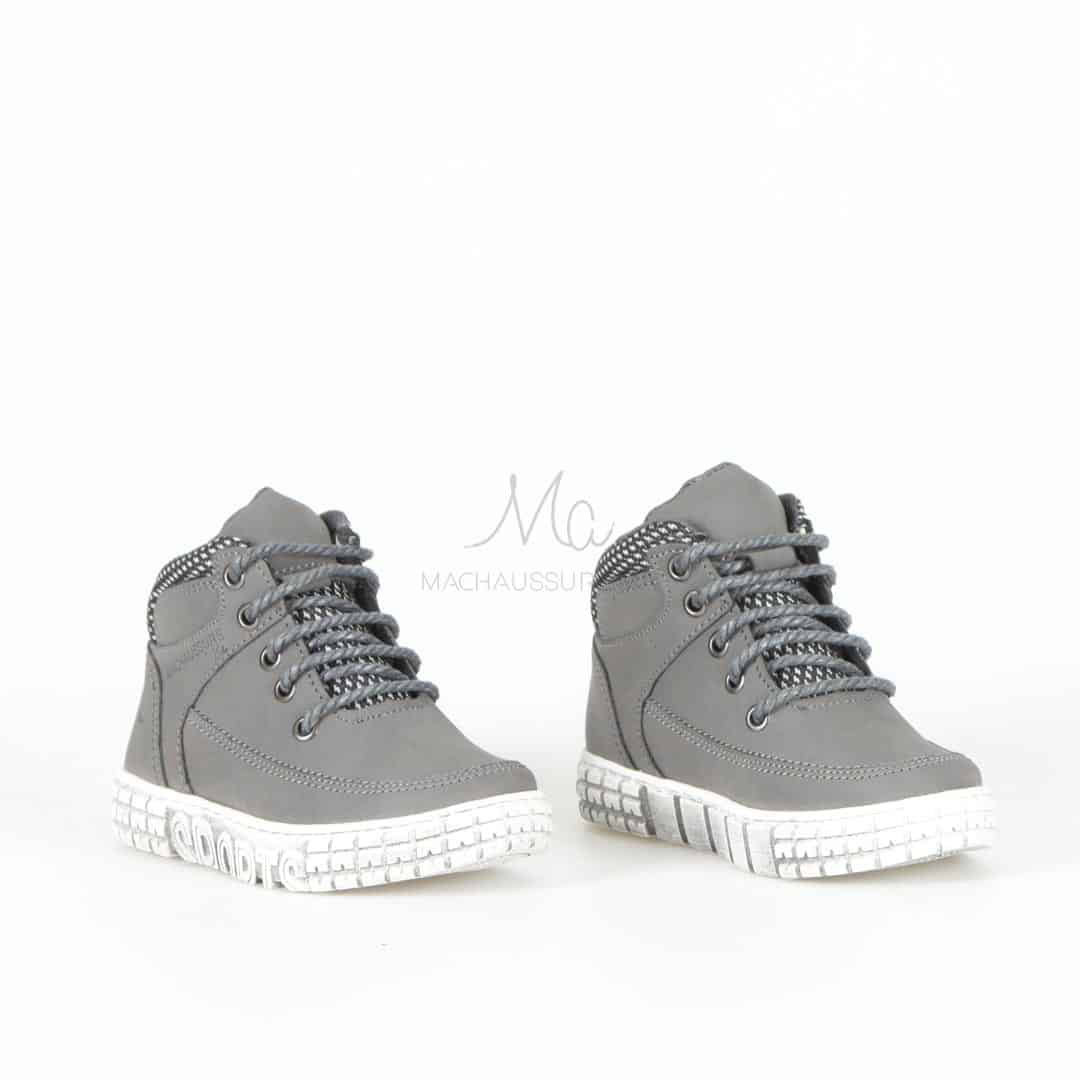 OKLAHOMA - Baskets Enfant en Gris.