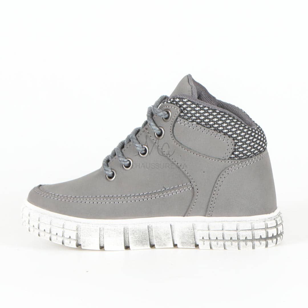 OKLAHOMA - Baskets Enfant en Gris.