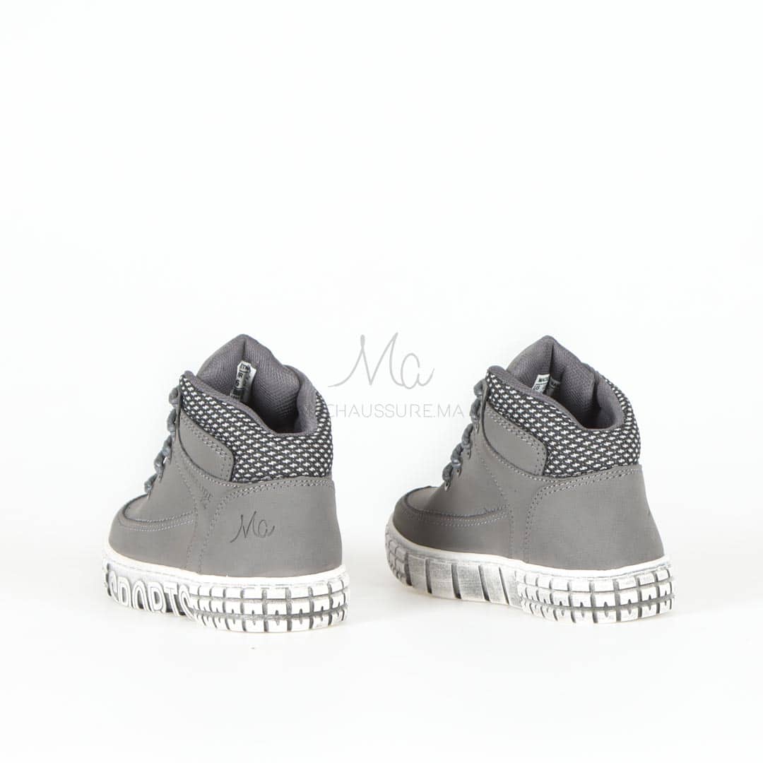 OKLAHOMA - Baskets Enfant en Gris.