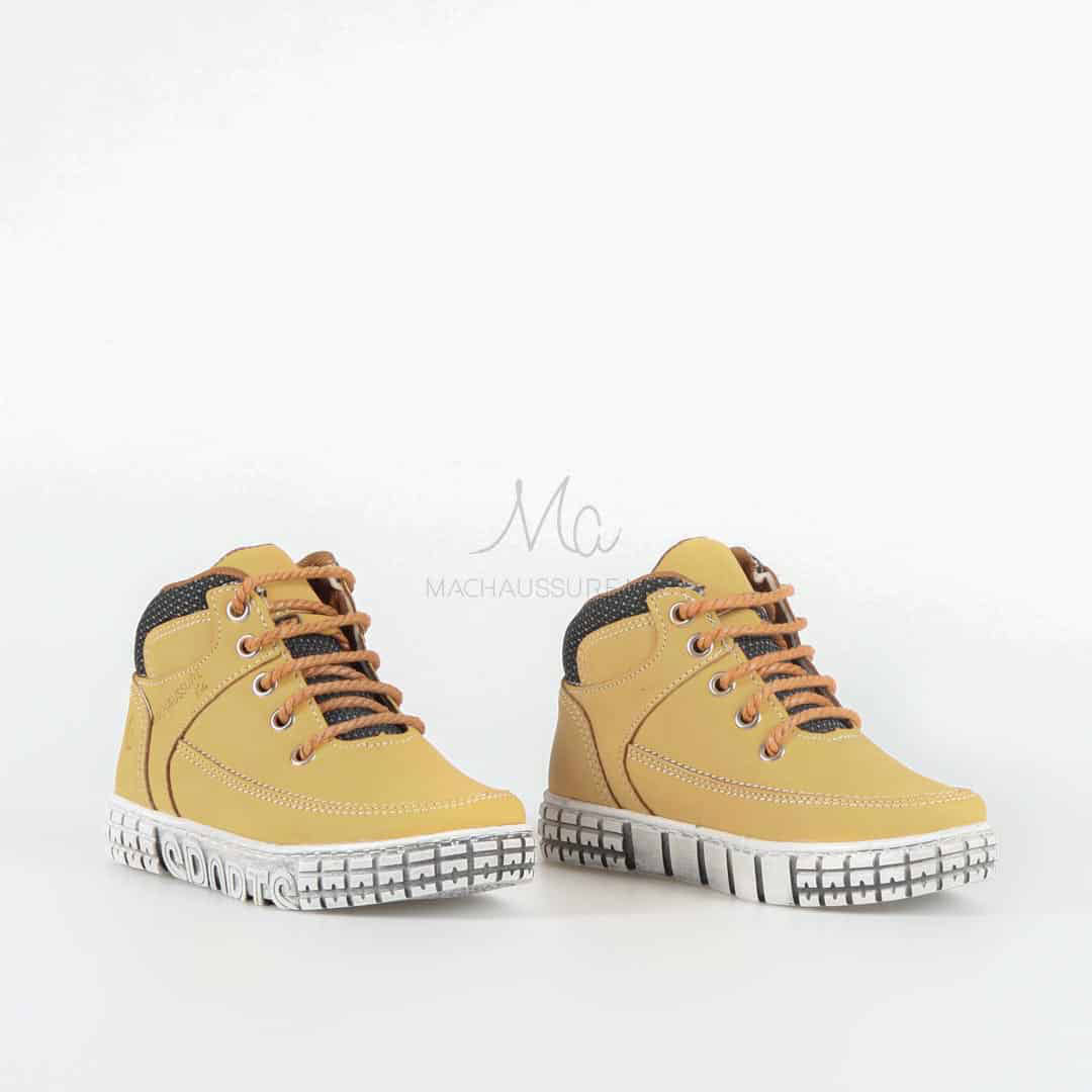 OKLAHOMA - Baskets Enfant en Moutarde.