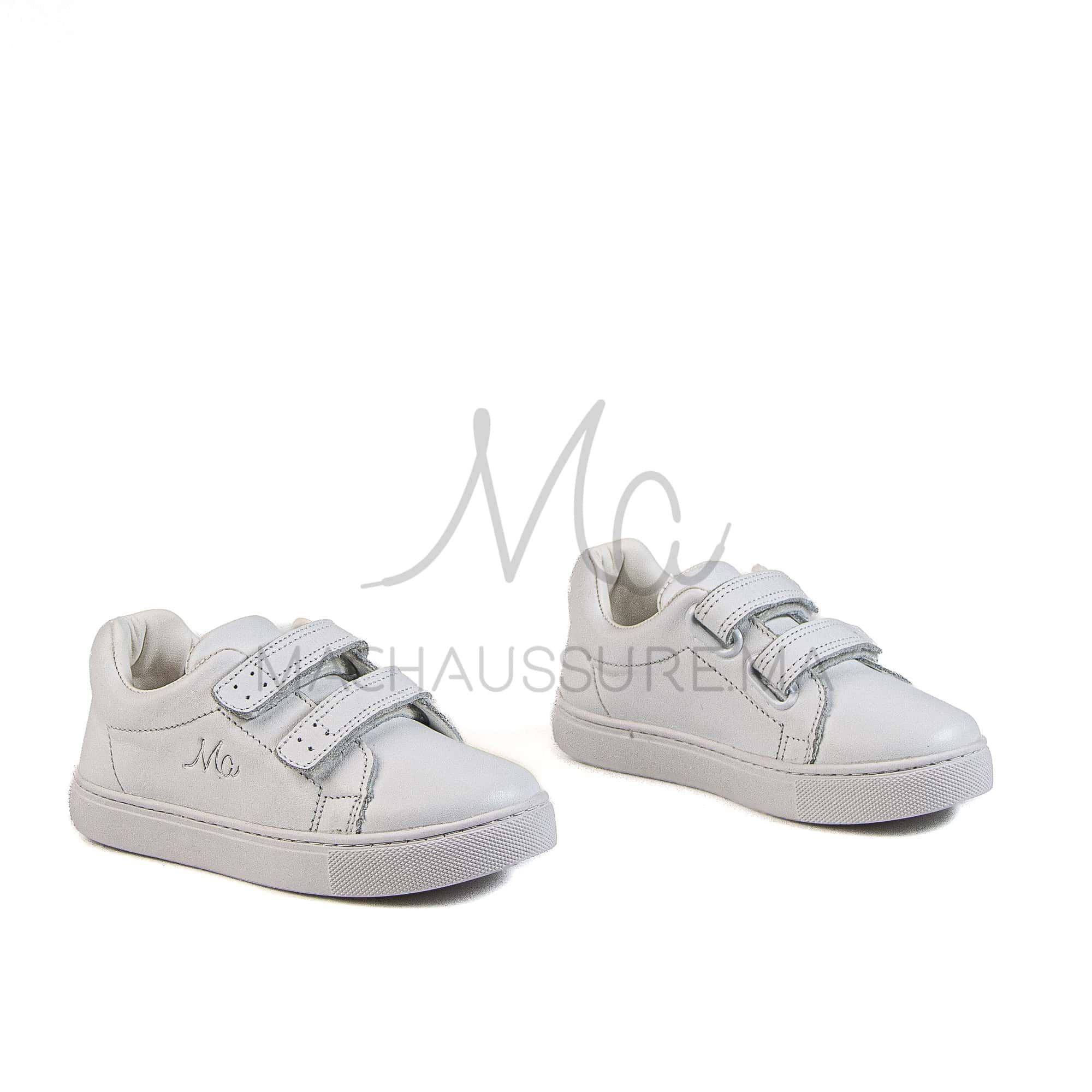 Giovanni - Baskets Enfants en Blanc.