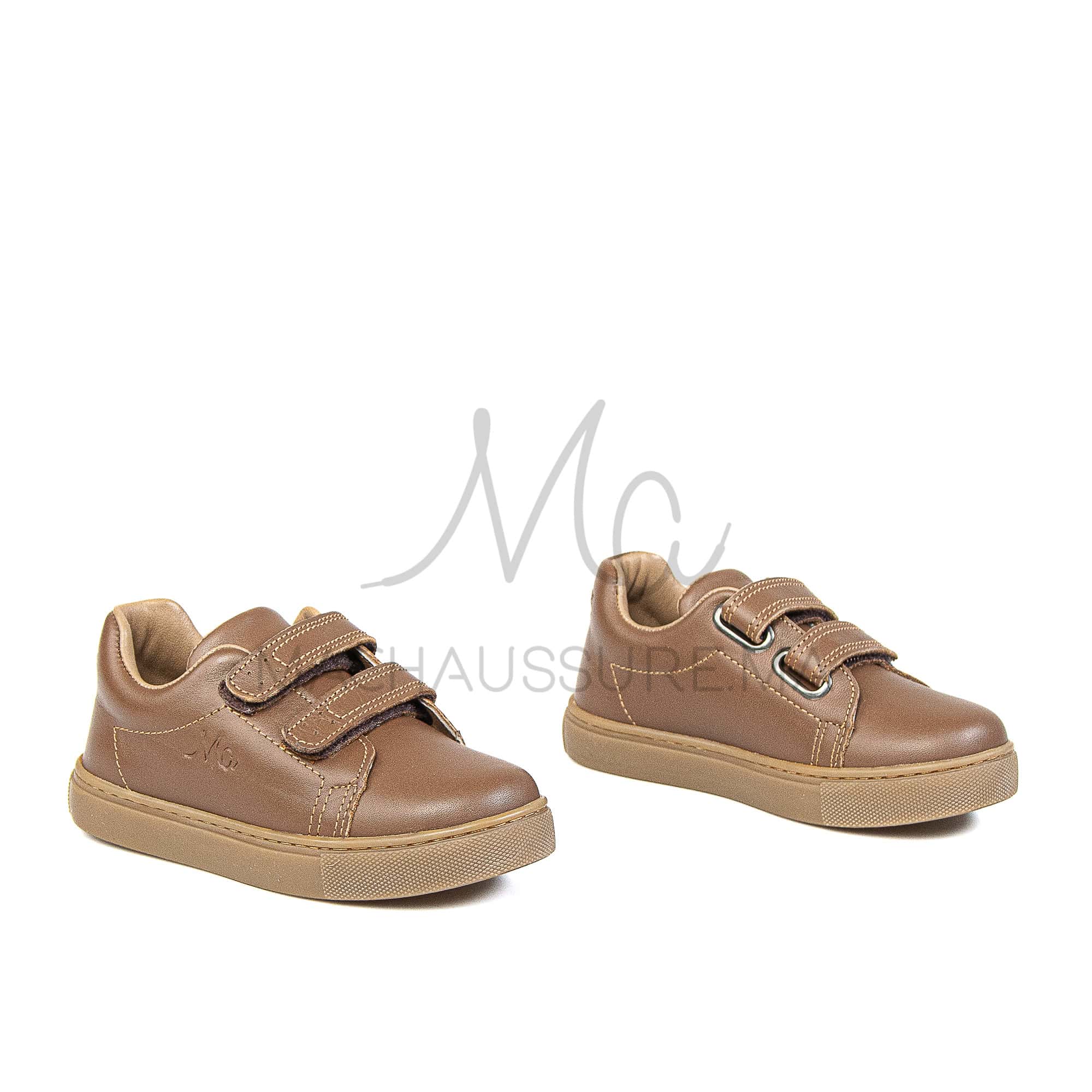 Giovanni - Baskets Enfants en Marron.