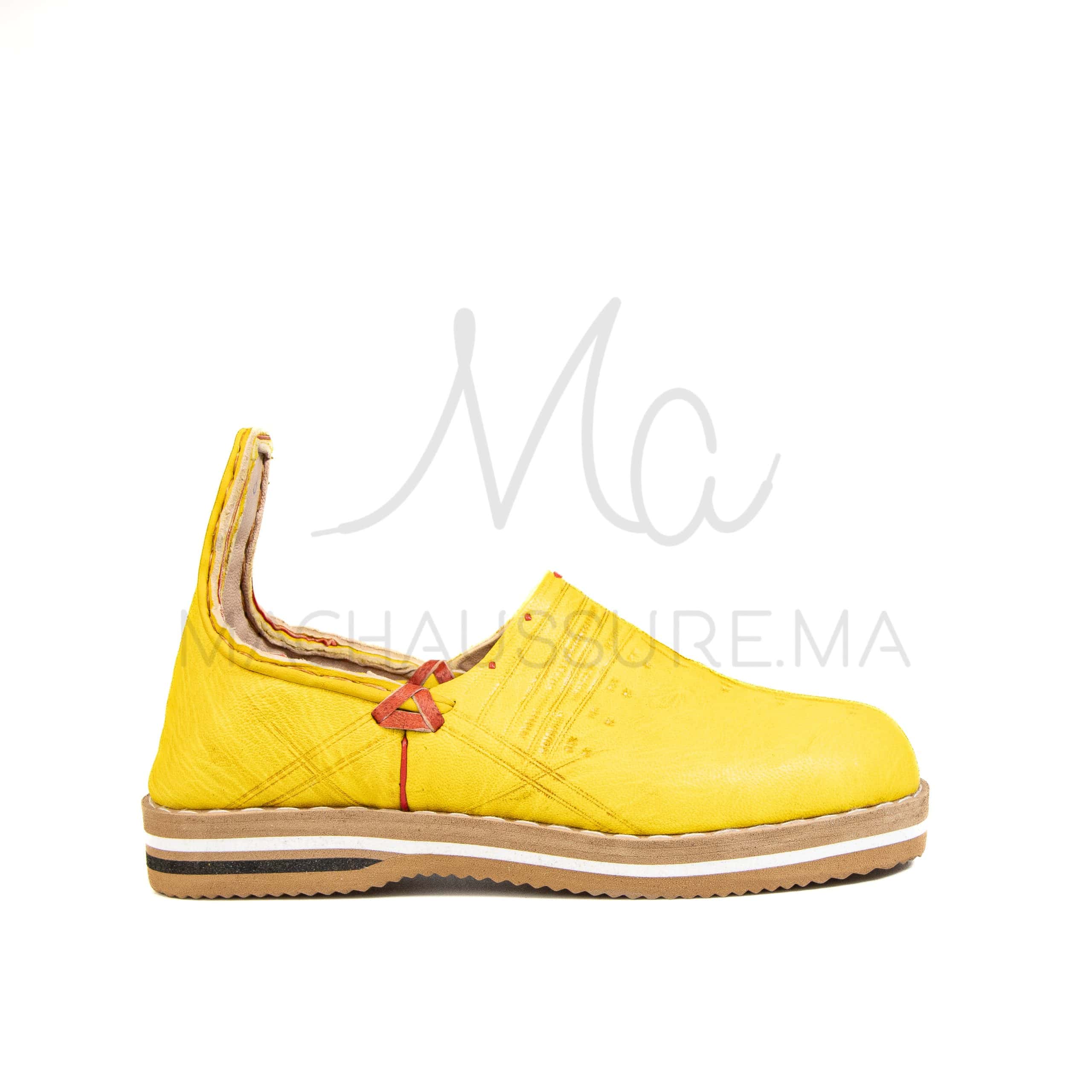 IDOKAN – Babouches traditionnelles en Jaune.