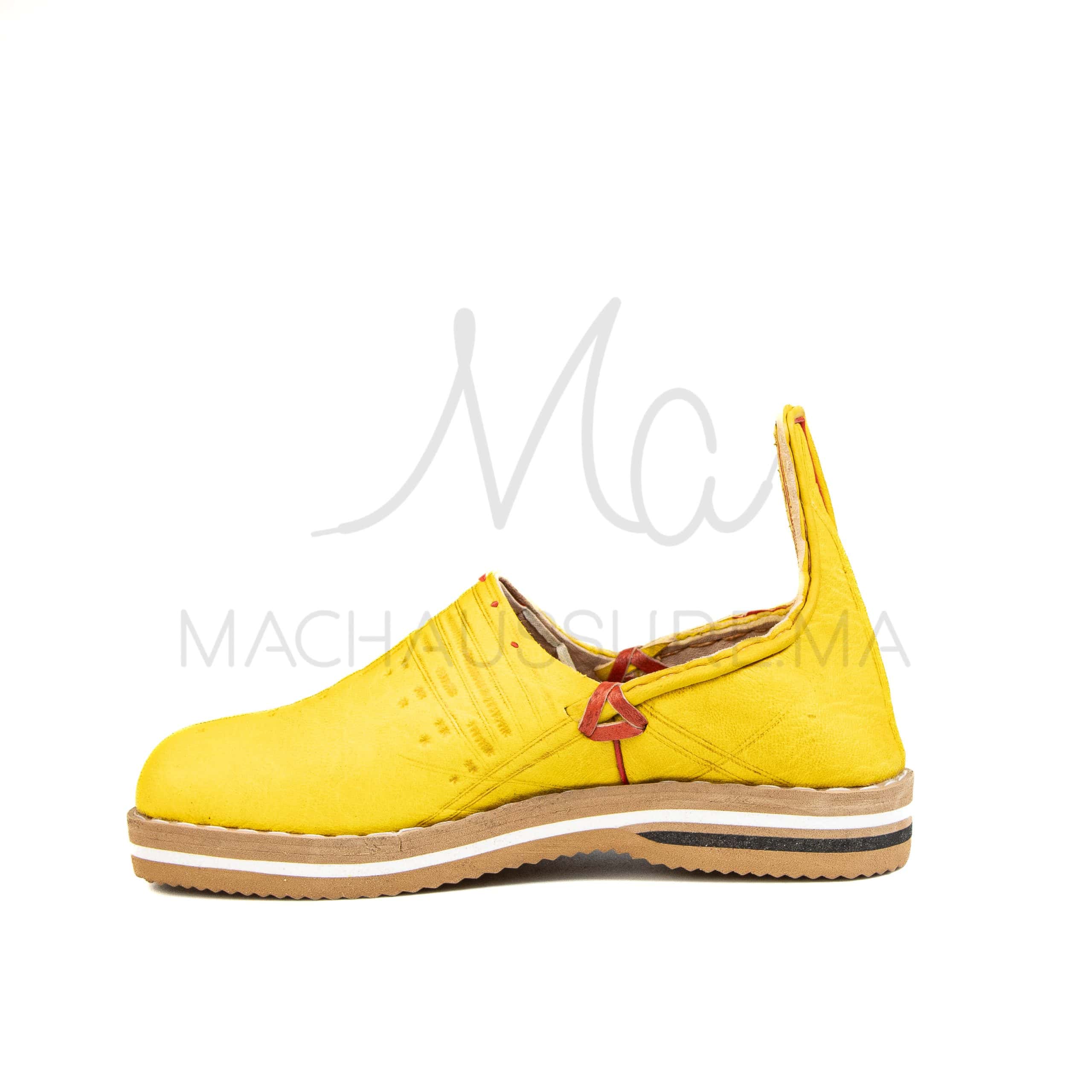 IDOKAN – Babouches traditionnelles en Jaune.
