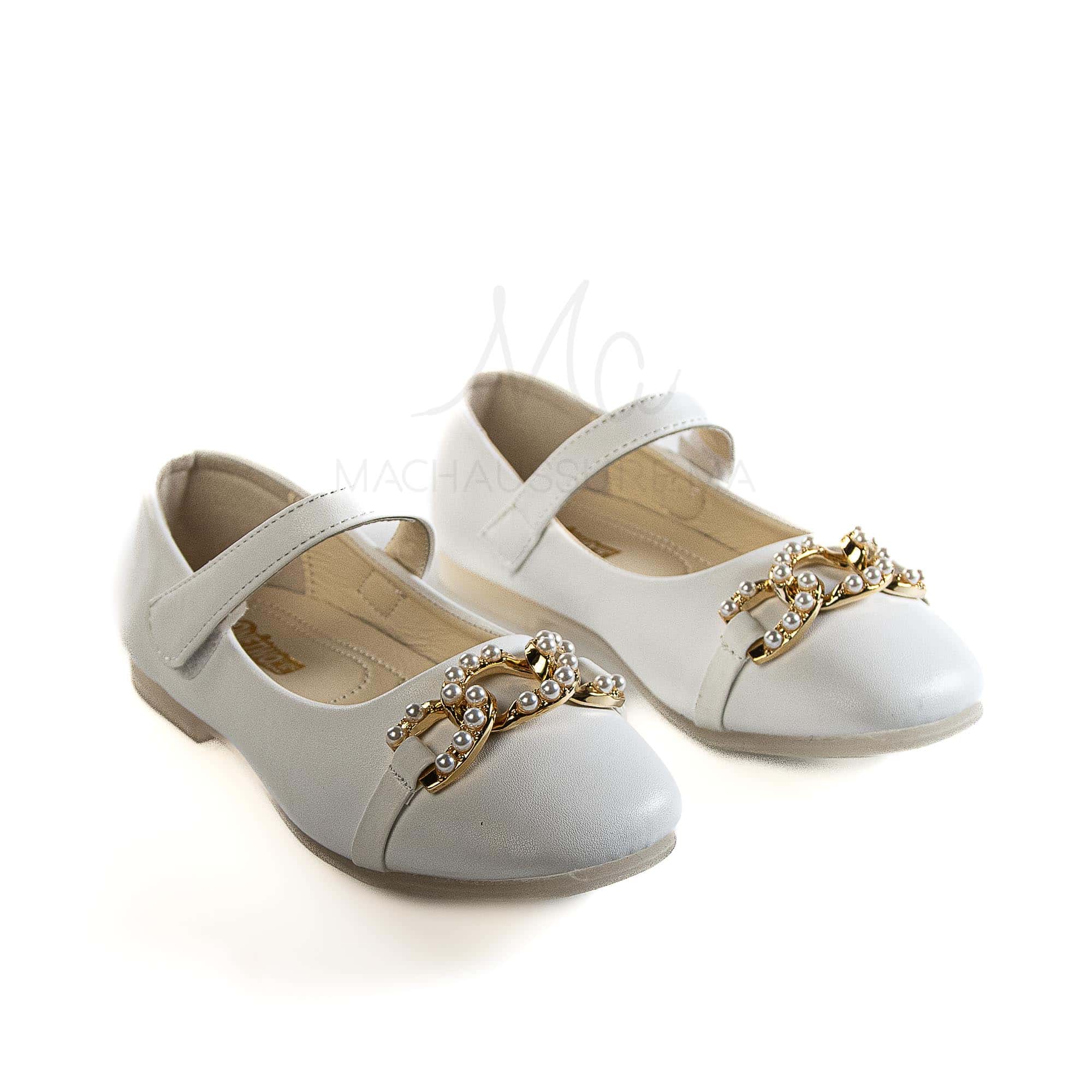Alvize – Ballerines pour fille en Blanc.