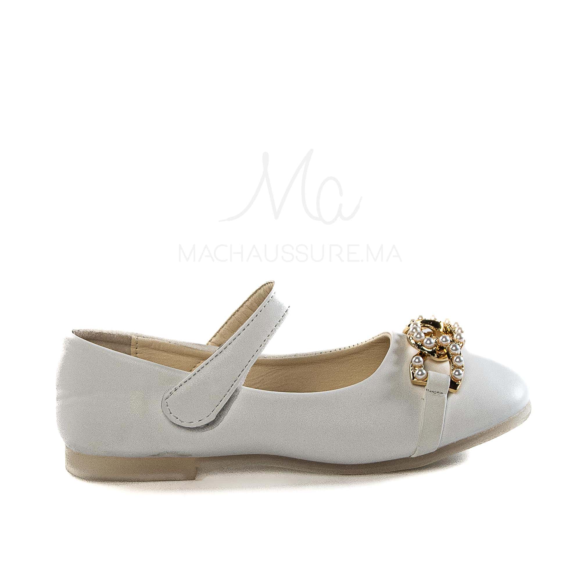 Alvize – Ballerines pour fille en Blanc.