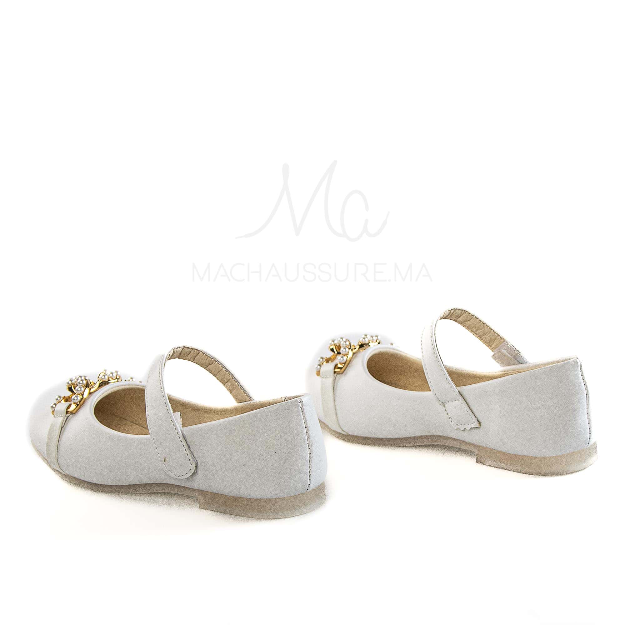 Alvize – Ballerines pour fille en Blanc.