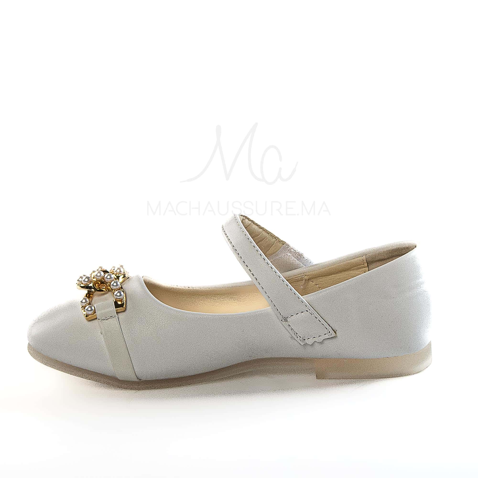 Alvize – Ballerines pour fille en Blanc.