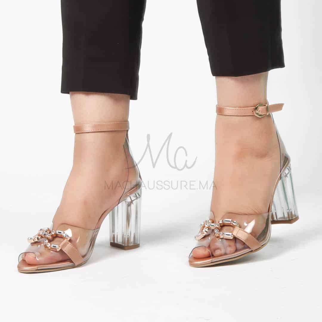 Lighty – Sandales à talon Femmes en Bronze.