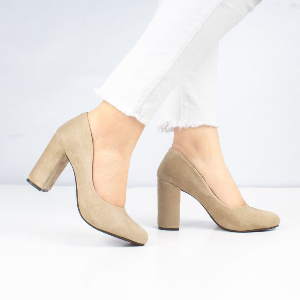 Classy Escarpin à Talon - Beige.