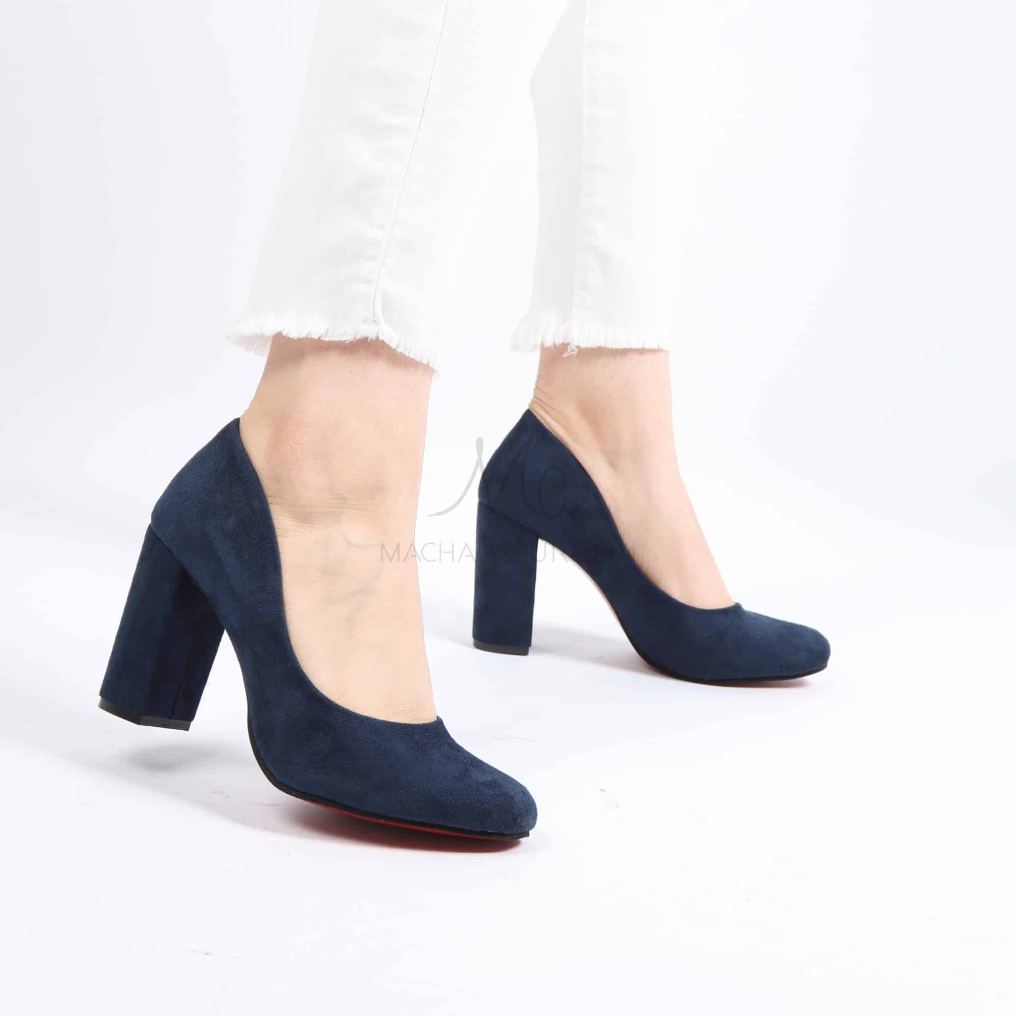 Classy Escarpin à Talon - Bleu Marine.