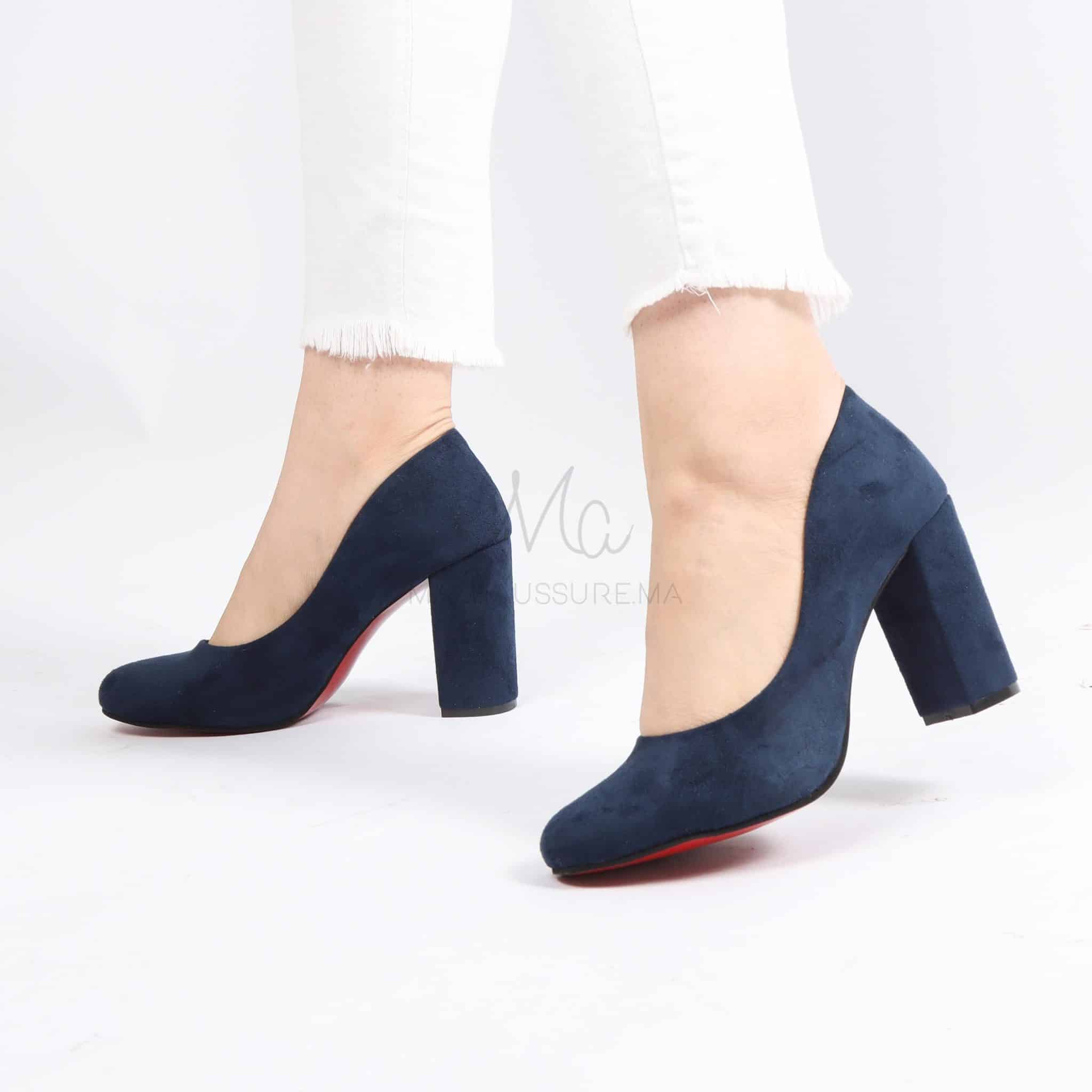 Classy Escarpin à Talon - Bleu Marine.