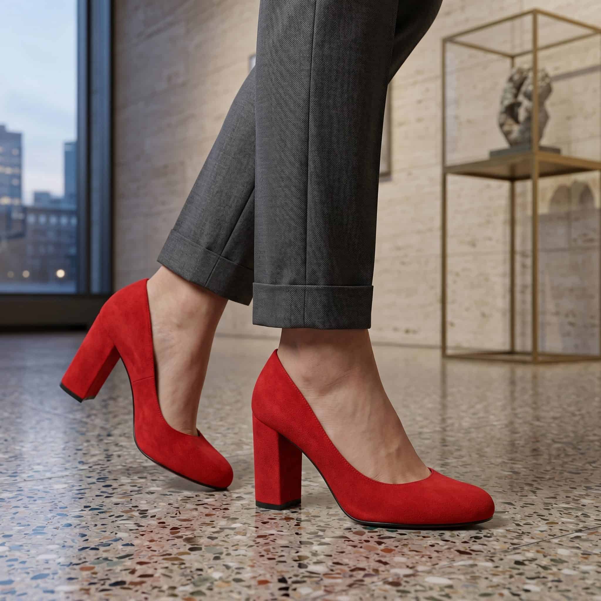 Classy Escarpin à Talon- Rouge.