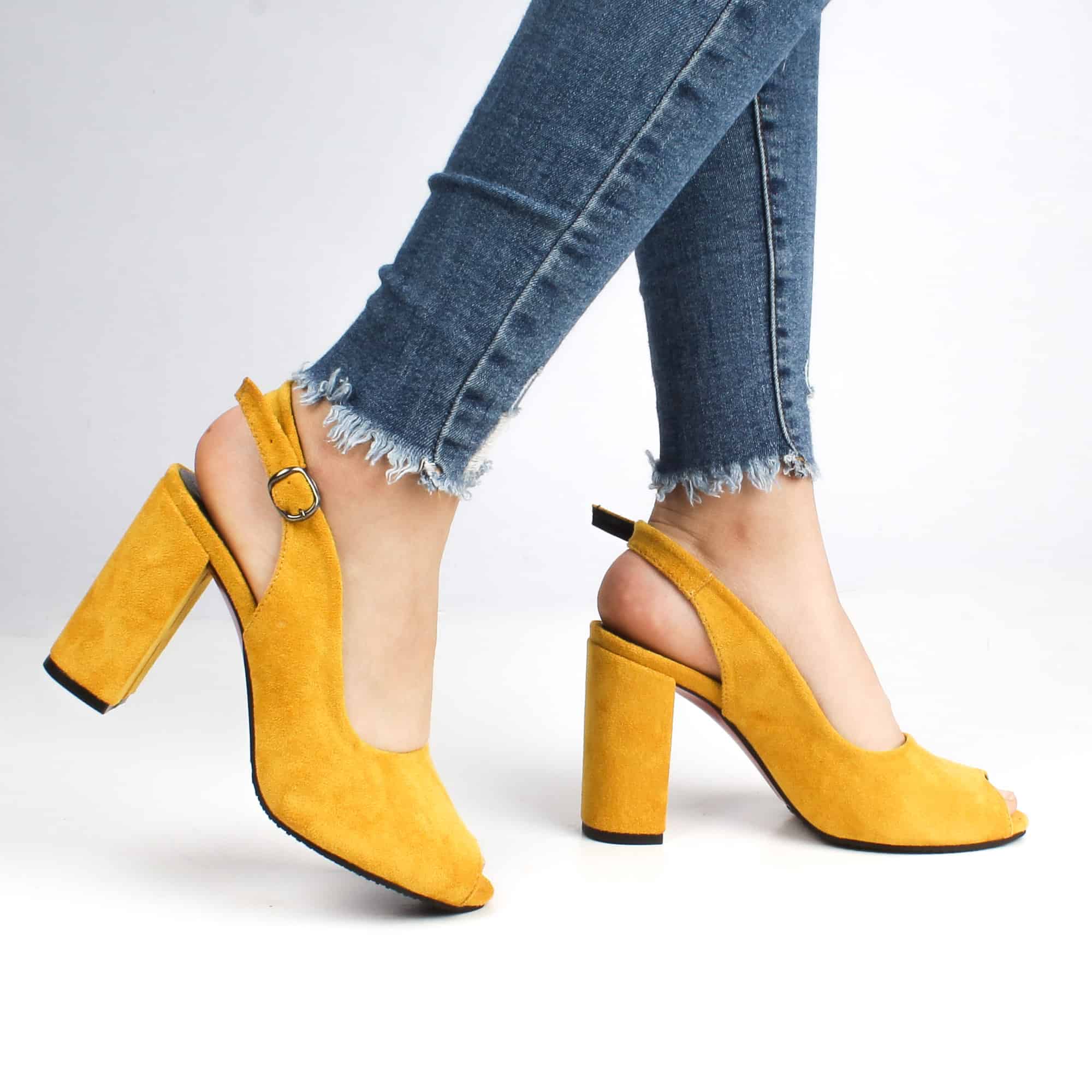 NYX - Sandales à talons - Moutarde.