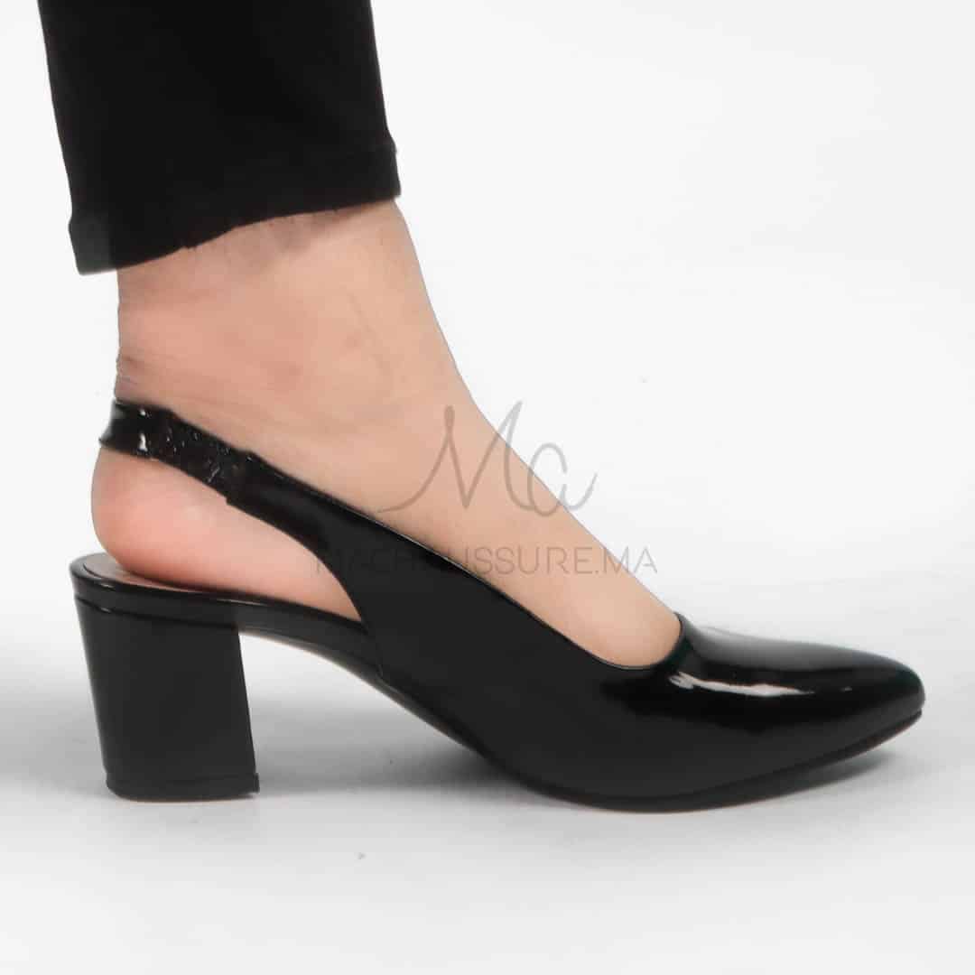 Neferti – Escarpins demi talon en Noir.