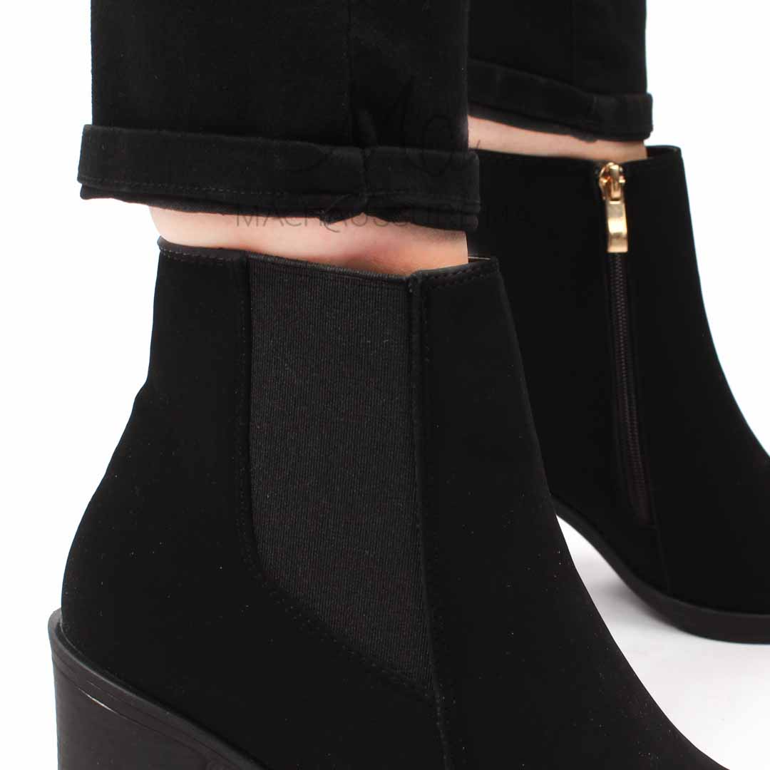 Chuky Heel bottines- Noir.