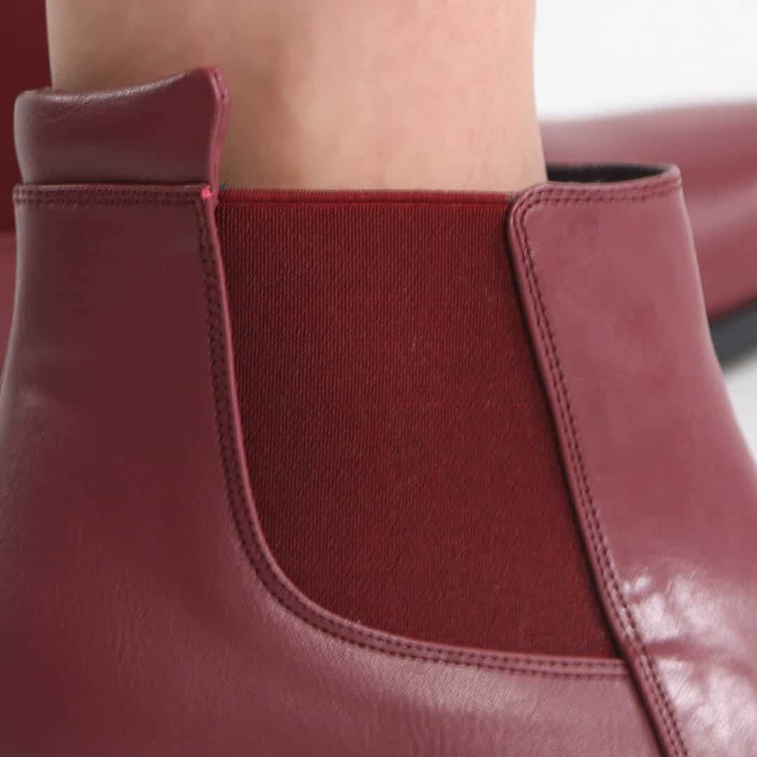 IFNI – Bottines femmes en Grenat.