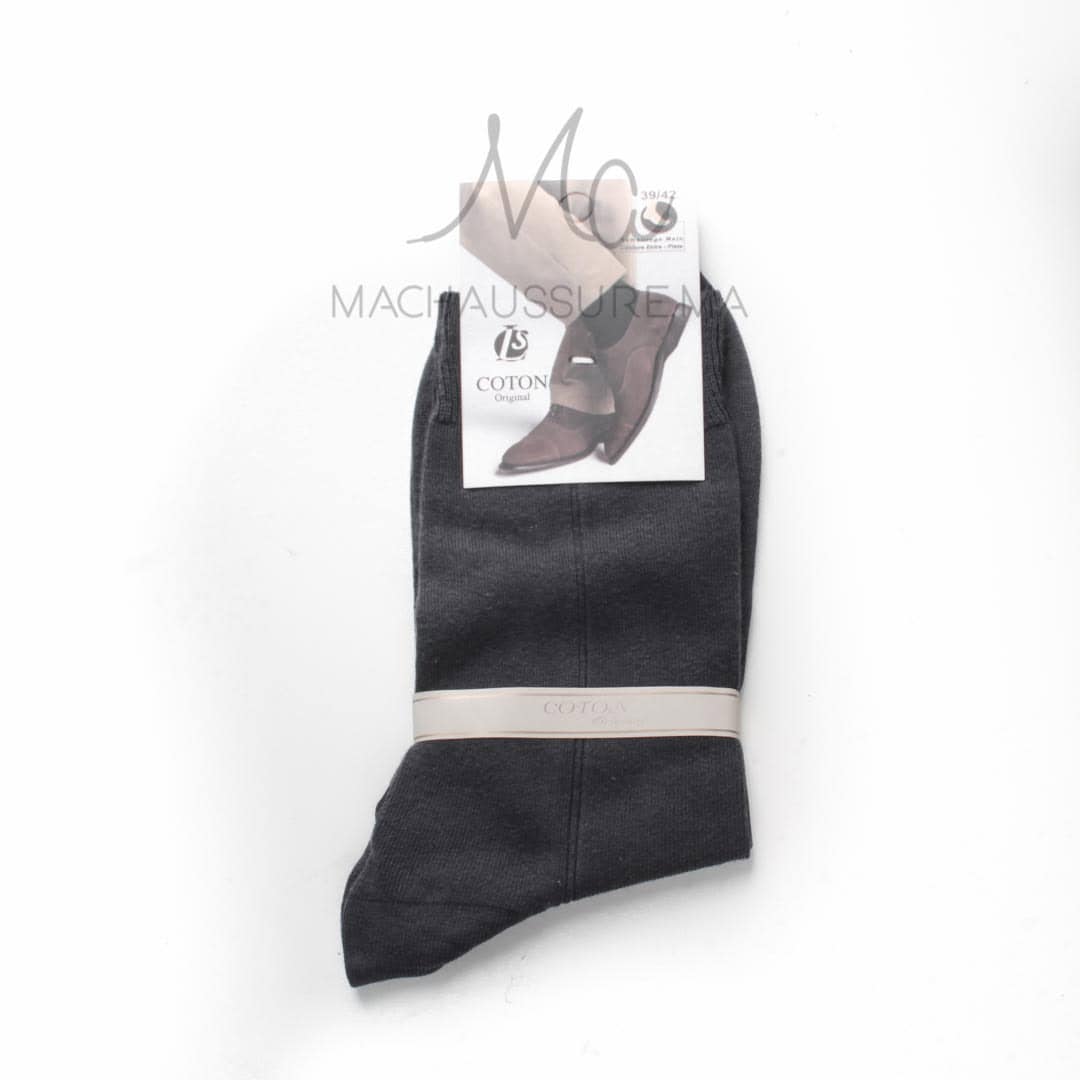 Chaussettes Gris Foncé en coton.