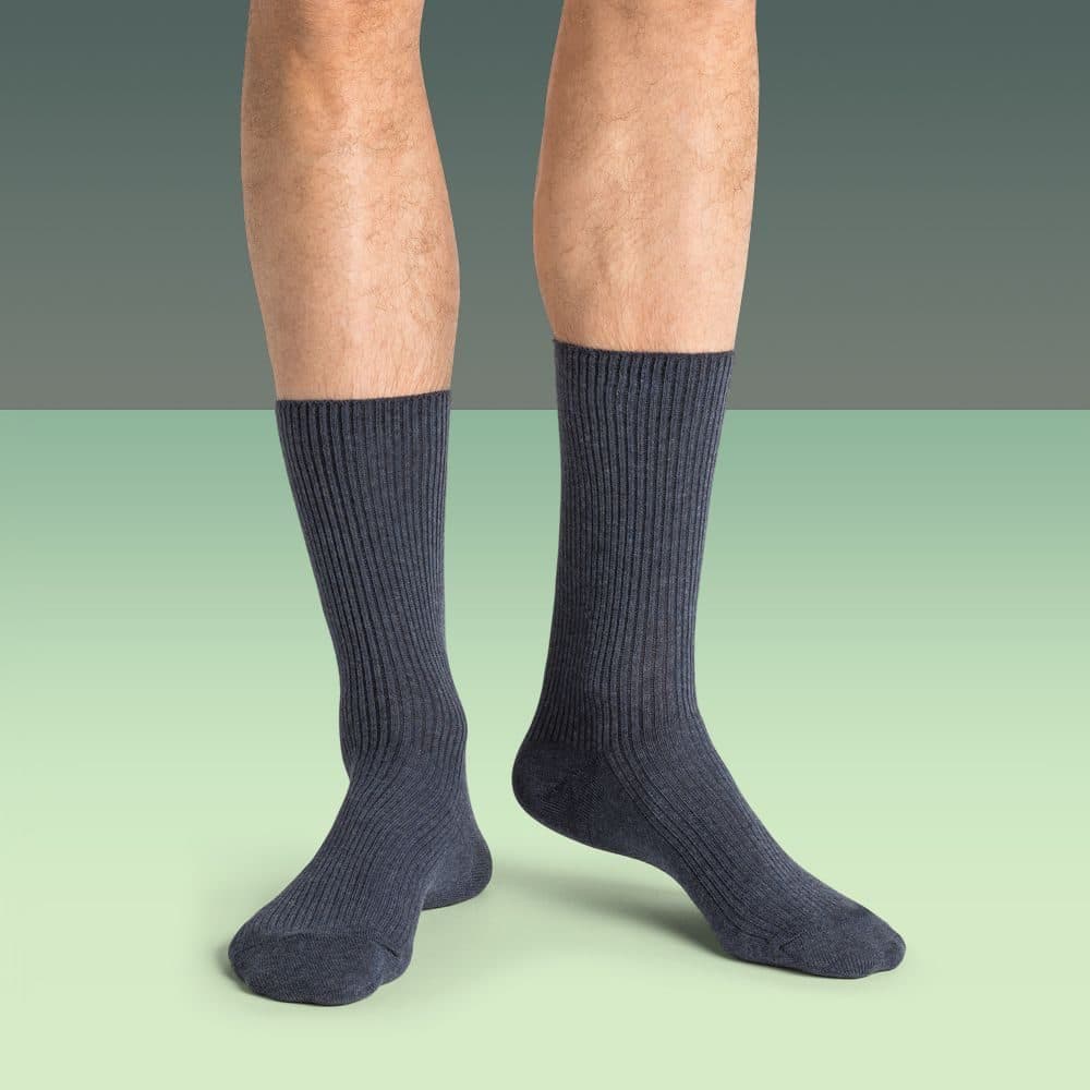 Chaussettes Bleu en coton.