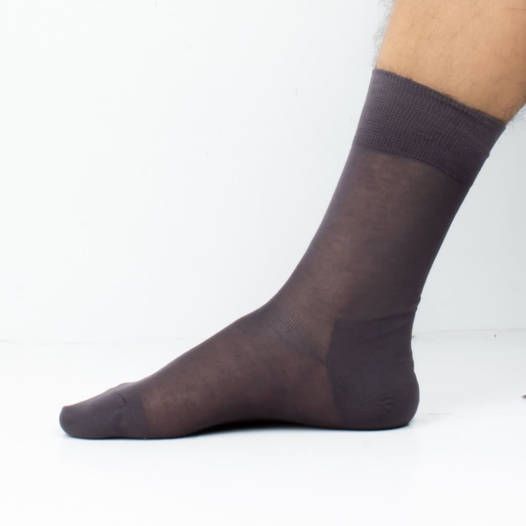 chaussette gris foncé fil d'Écosse.
