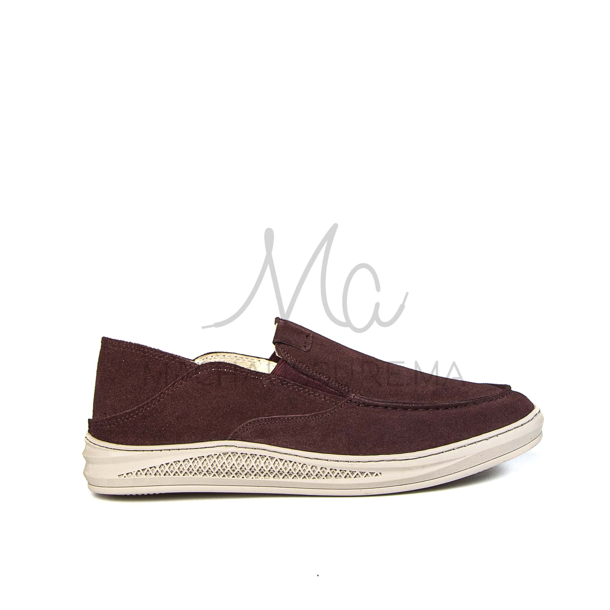 Versal - Mocassins Homme Grenat.