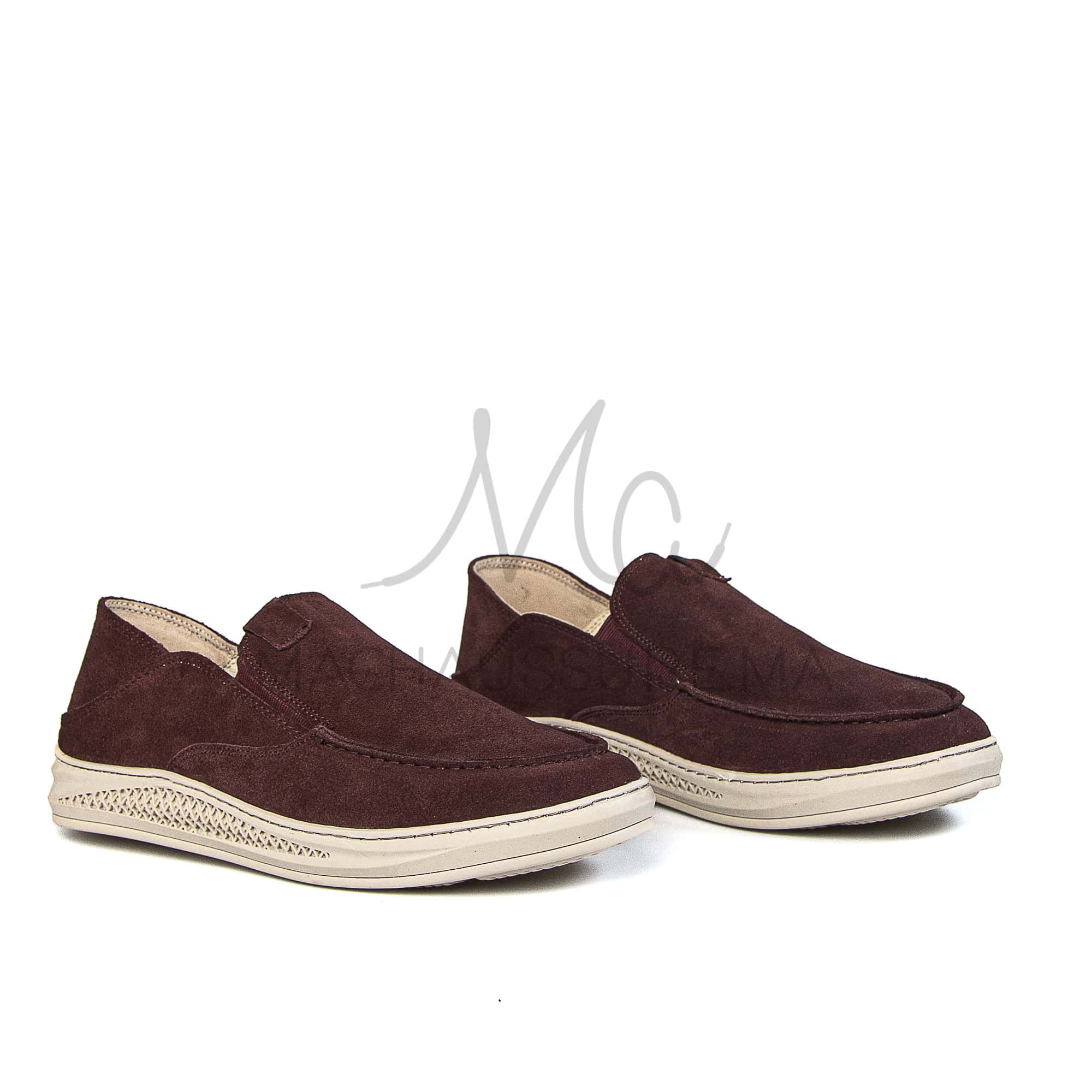 Versal - Mocassins Homme Grenat.