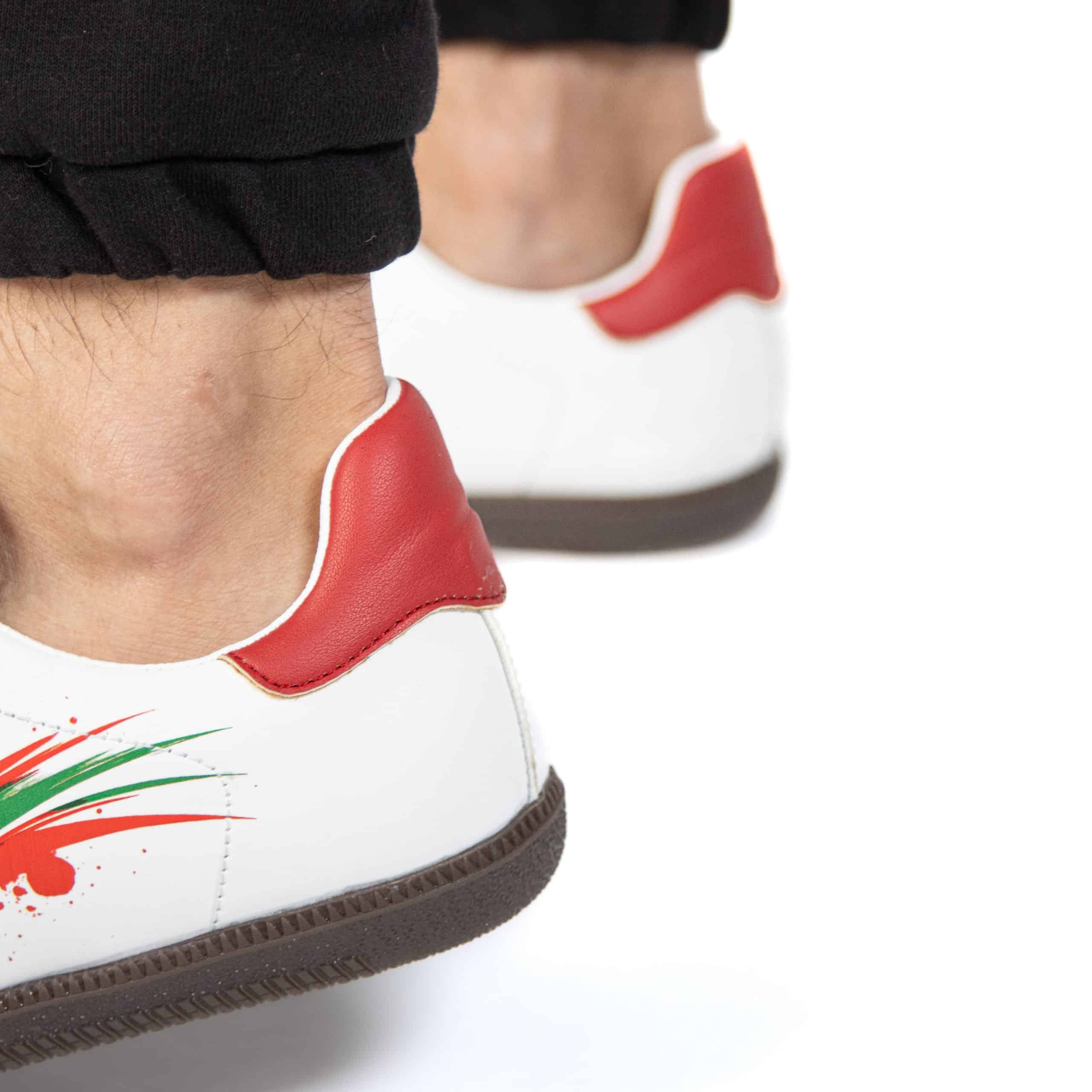 Morocco – Baskets Unisex en Rouge & Vert.