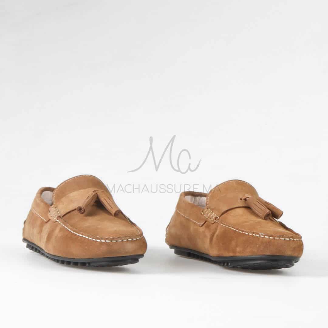 Davy – Mocassins hommes en daim Beige.
