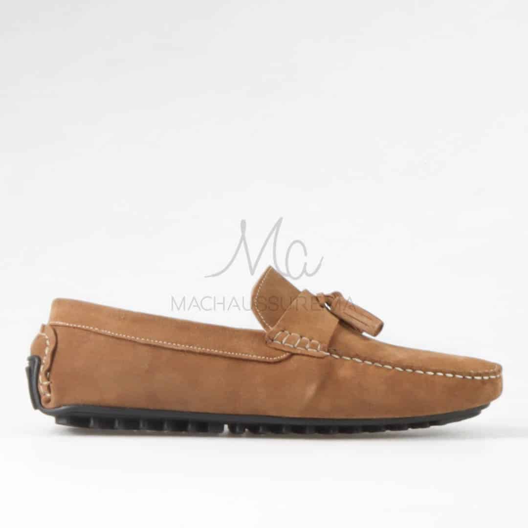 Davy – Mocassins hommes en daim Beige.