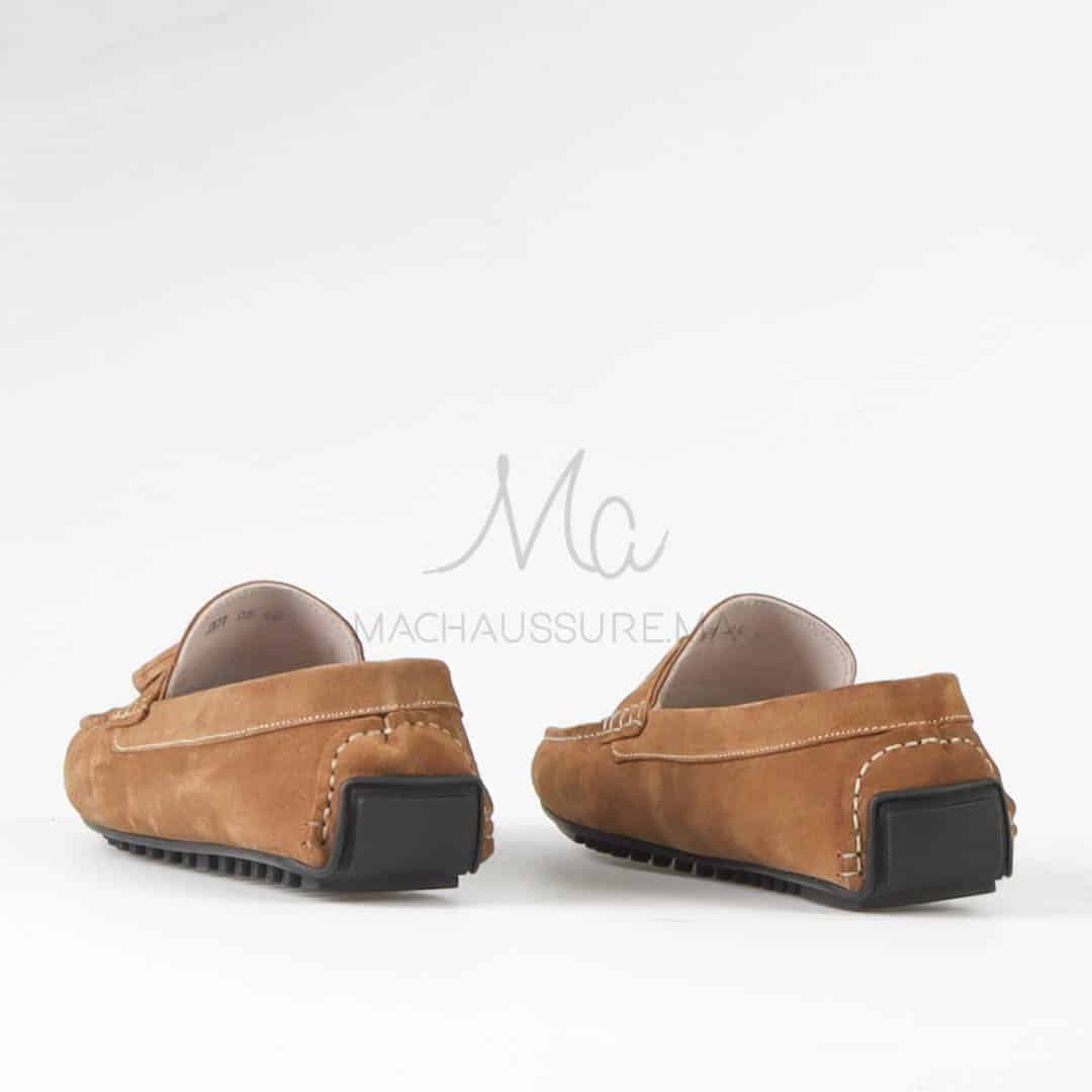 Davy – Mocassins hommes en daim Beige.
