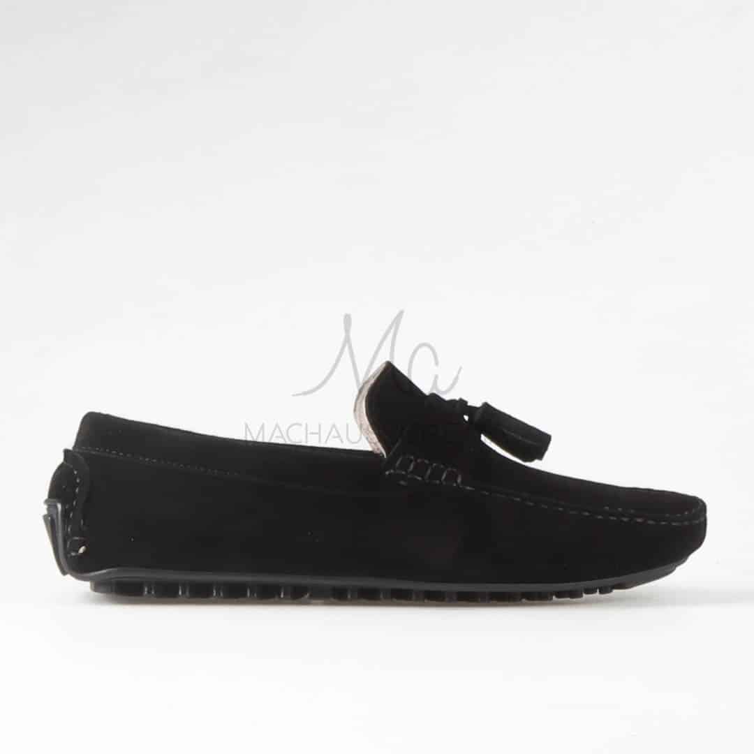Davy – Mocassins hommes en daim Noir.