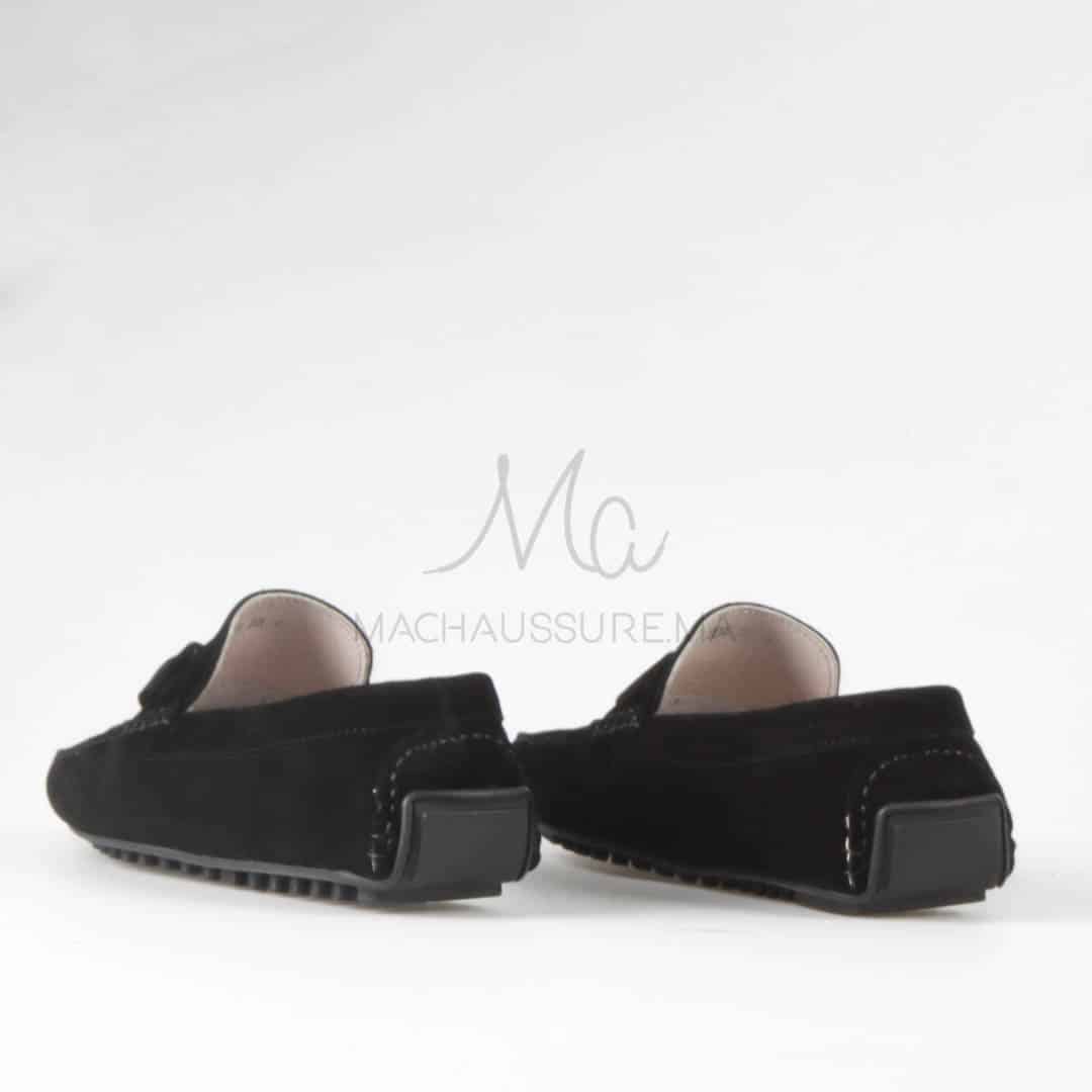 Davy – Mocassins hommes en daim Noir.