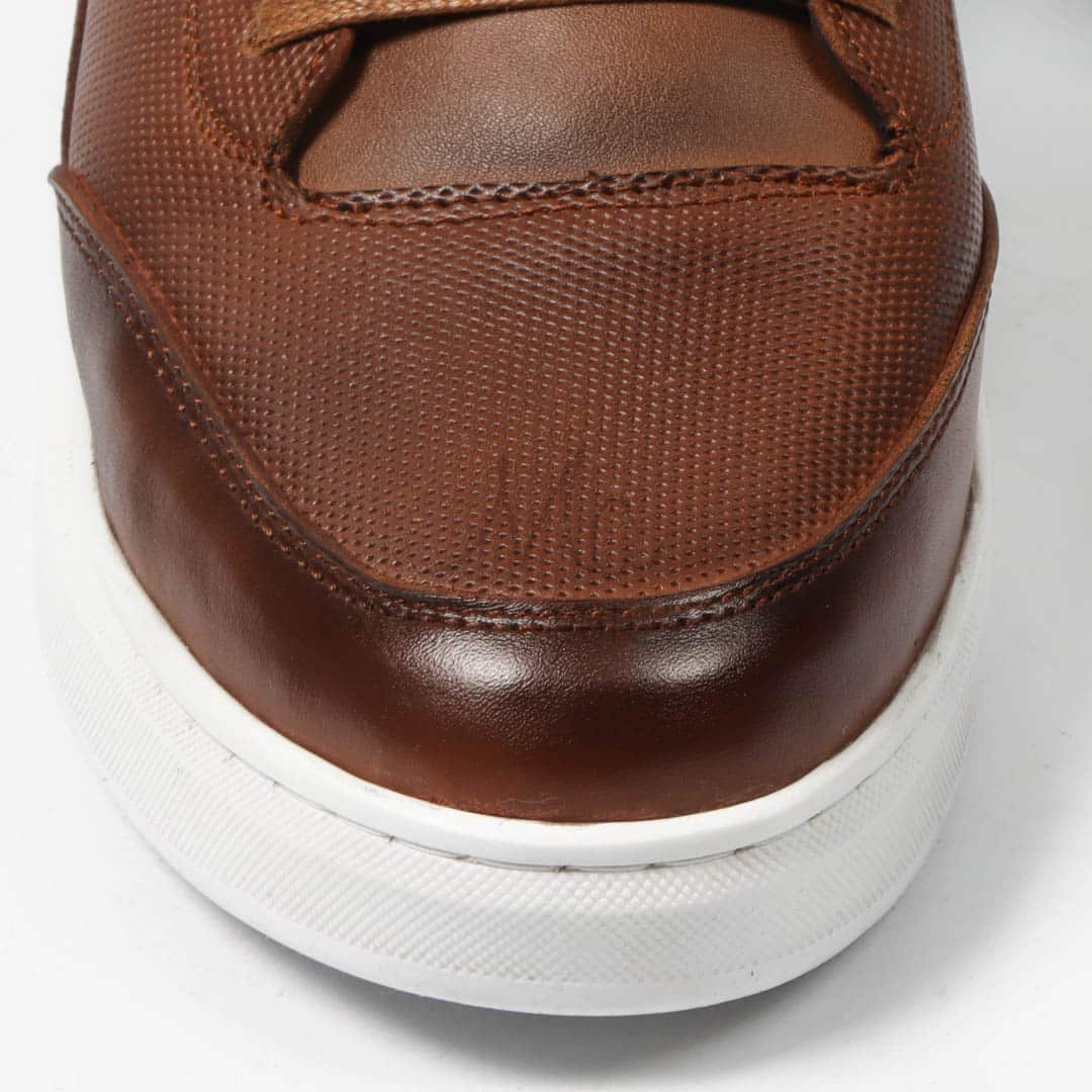 Move - Baskets basses Hommes 100% Cuir – Tabac.