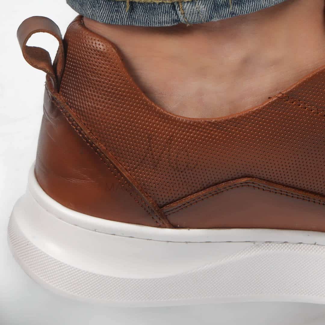 Move - Baskets basses Hommes 100% Cuir – Tabac.