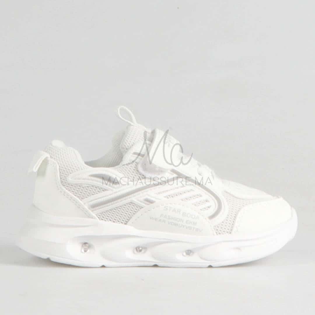 Tovy - Baskets Enfants en Blanc.
