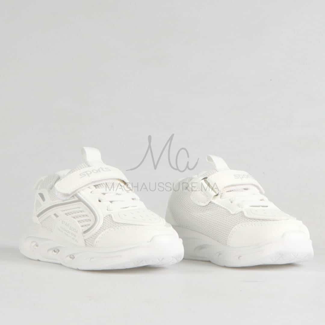 Tovy - Baskets Enfants en Blanc.
