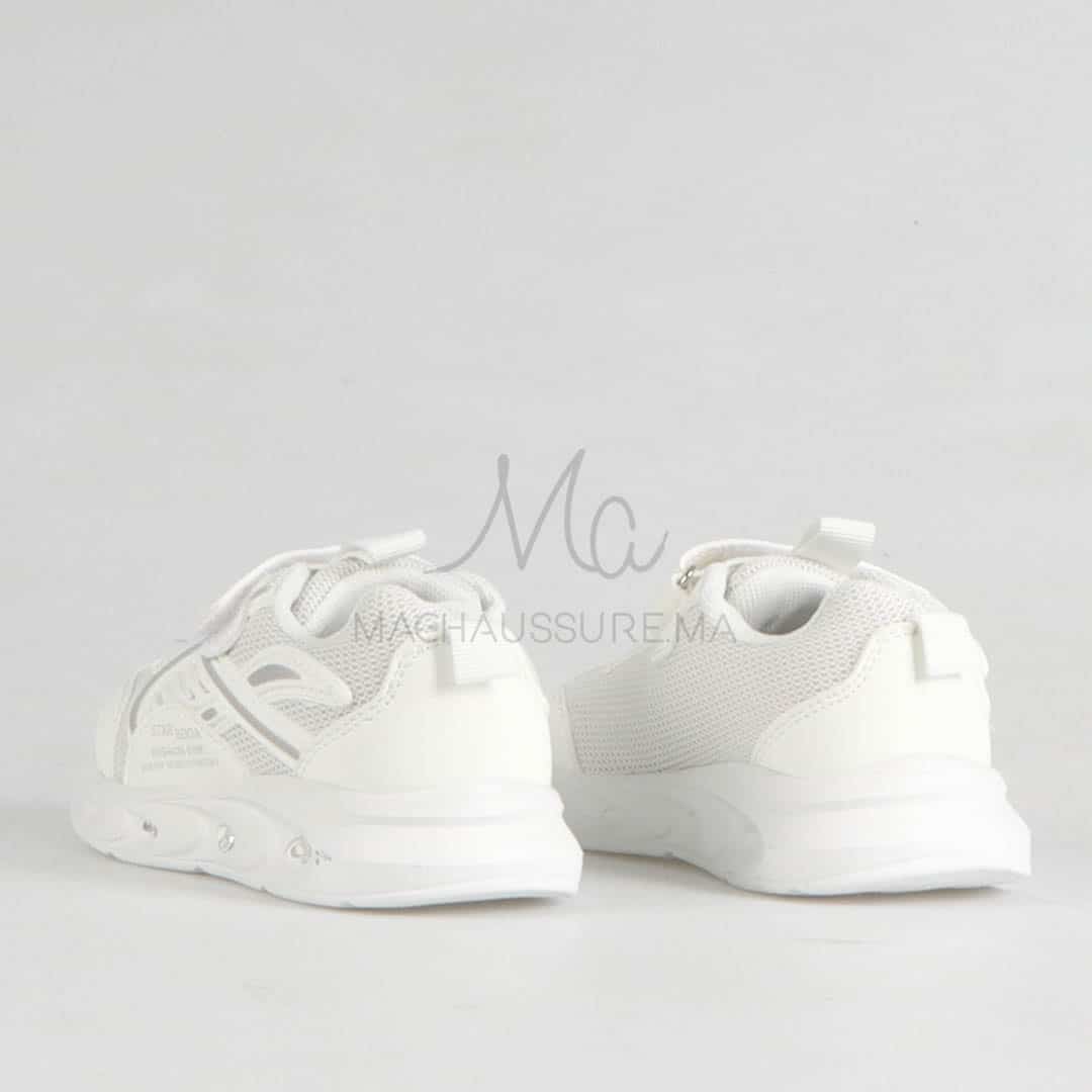 Tovy - Baskets Enfants en Blanc.