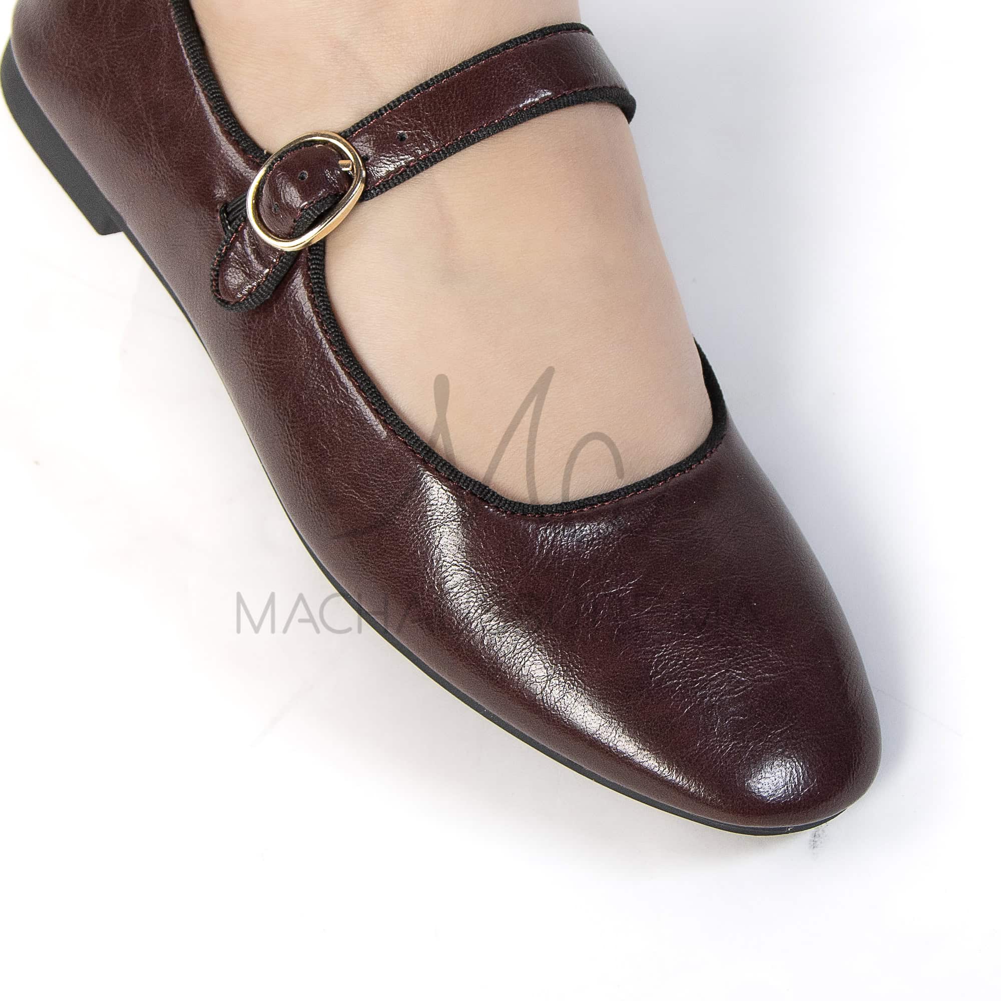 Glamour – Ballerines Femmes en Bordeau.