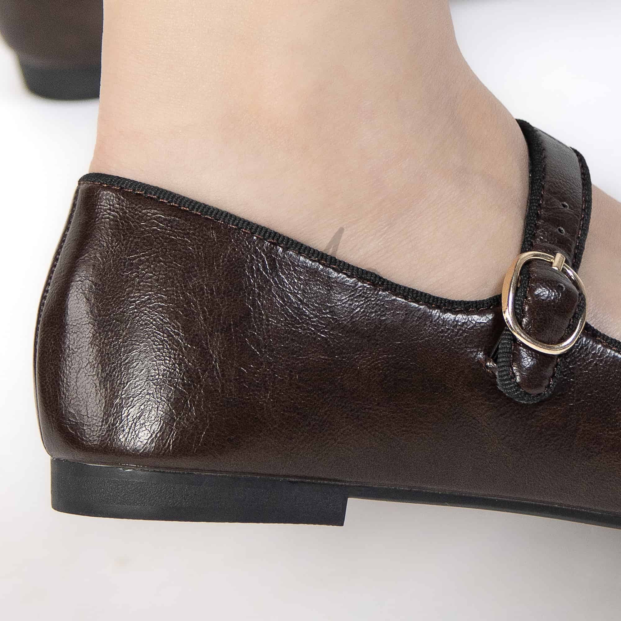 Glamour – Ballerines Femmes en Coffee.