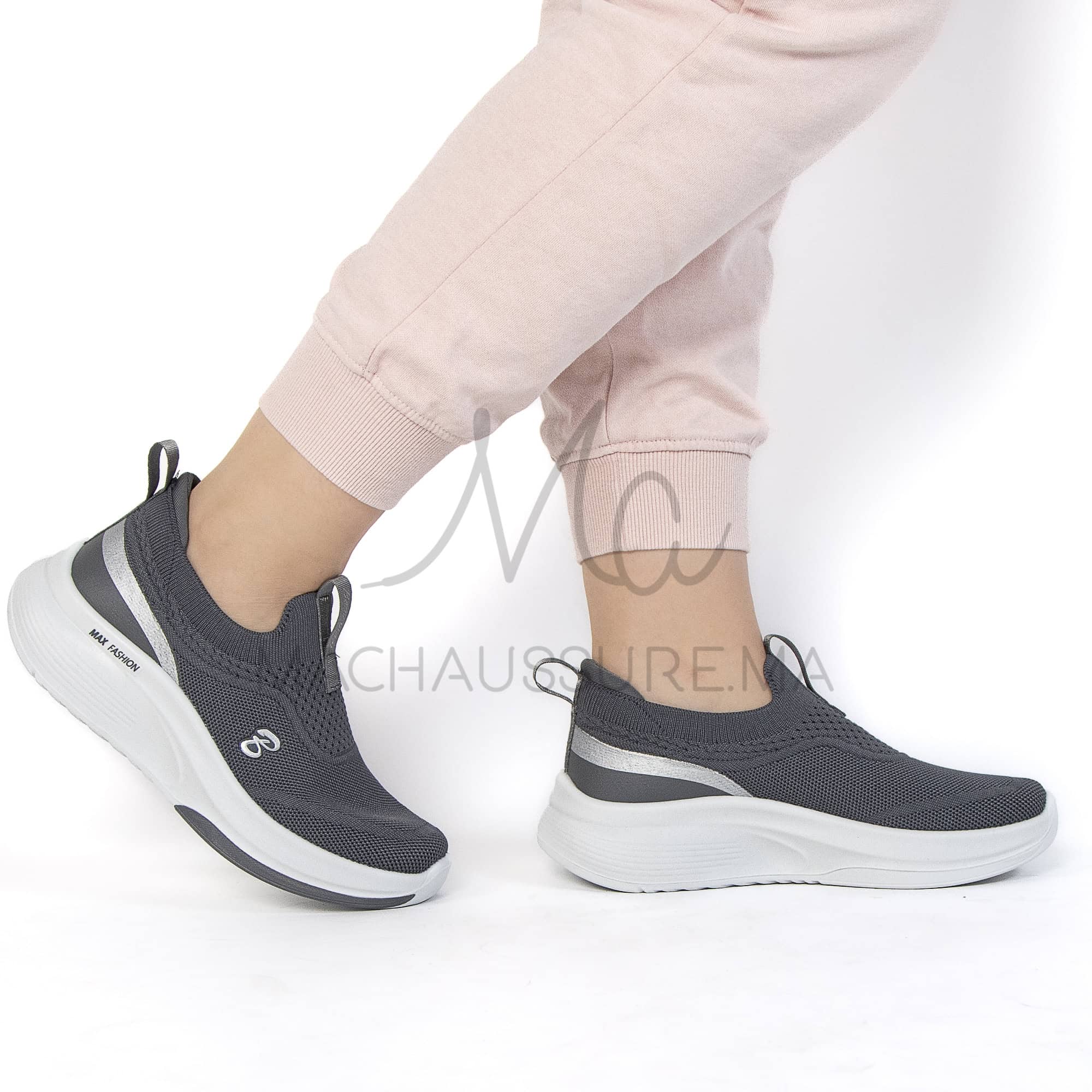 Smashing – Baskets Femmes Confortables en Gris.