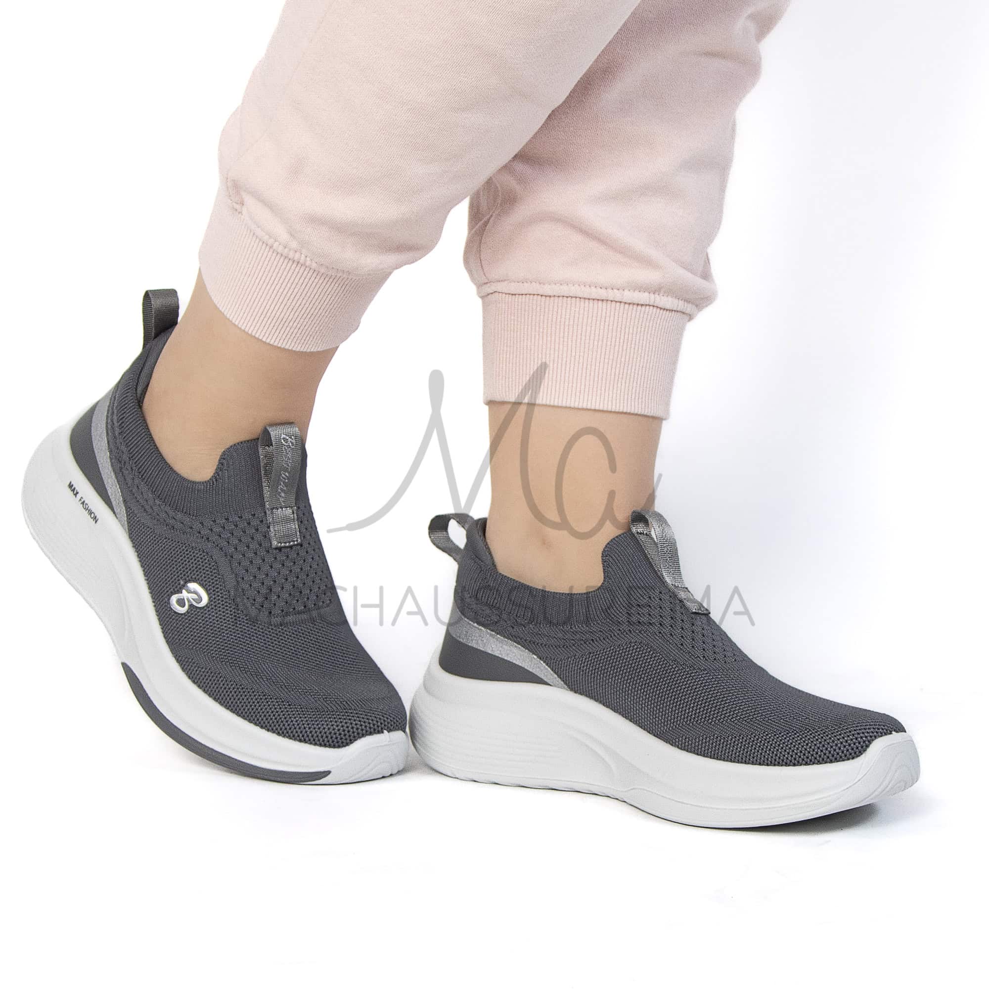 Smashing – Baskets Femmes Confortables en Gris.